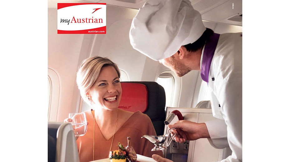 myAustrian Business Class’s Flying Chef service indulges passengers’ taste buds.