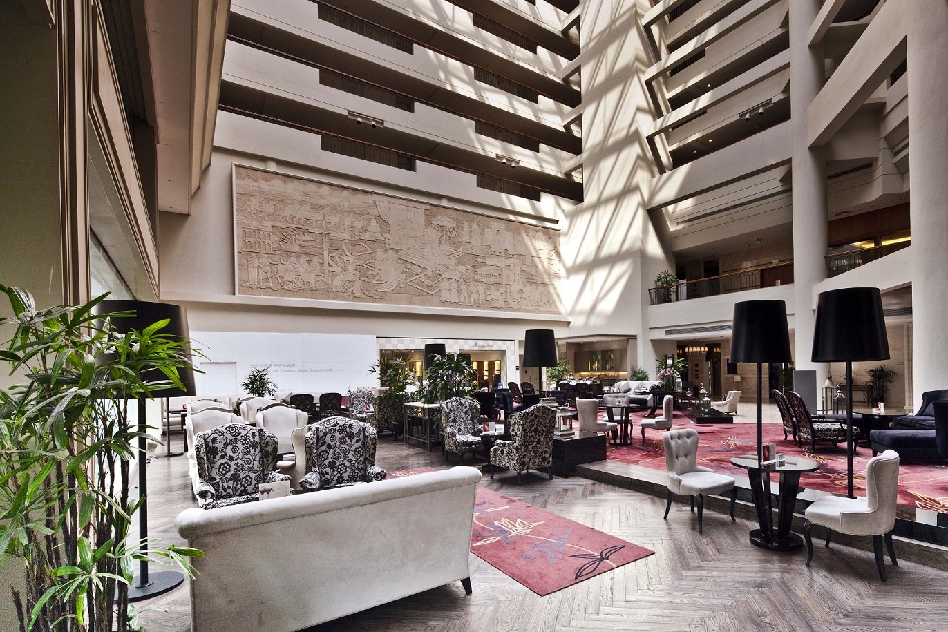 Hotel’s Lobby Lounge serves a broad selection of wines, liquors, signature cocktails and other beverages