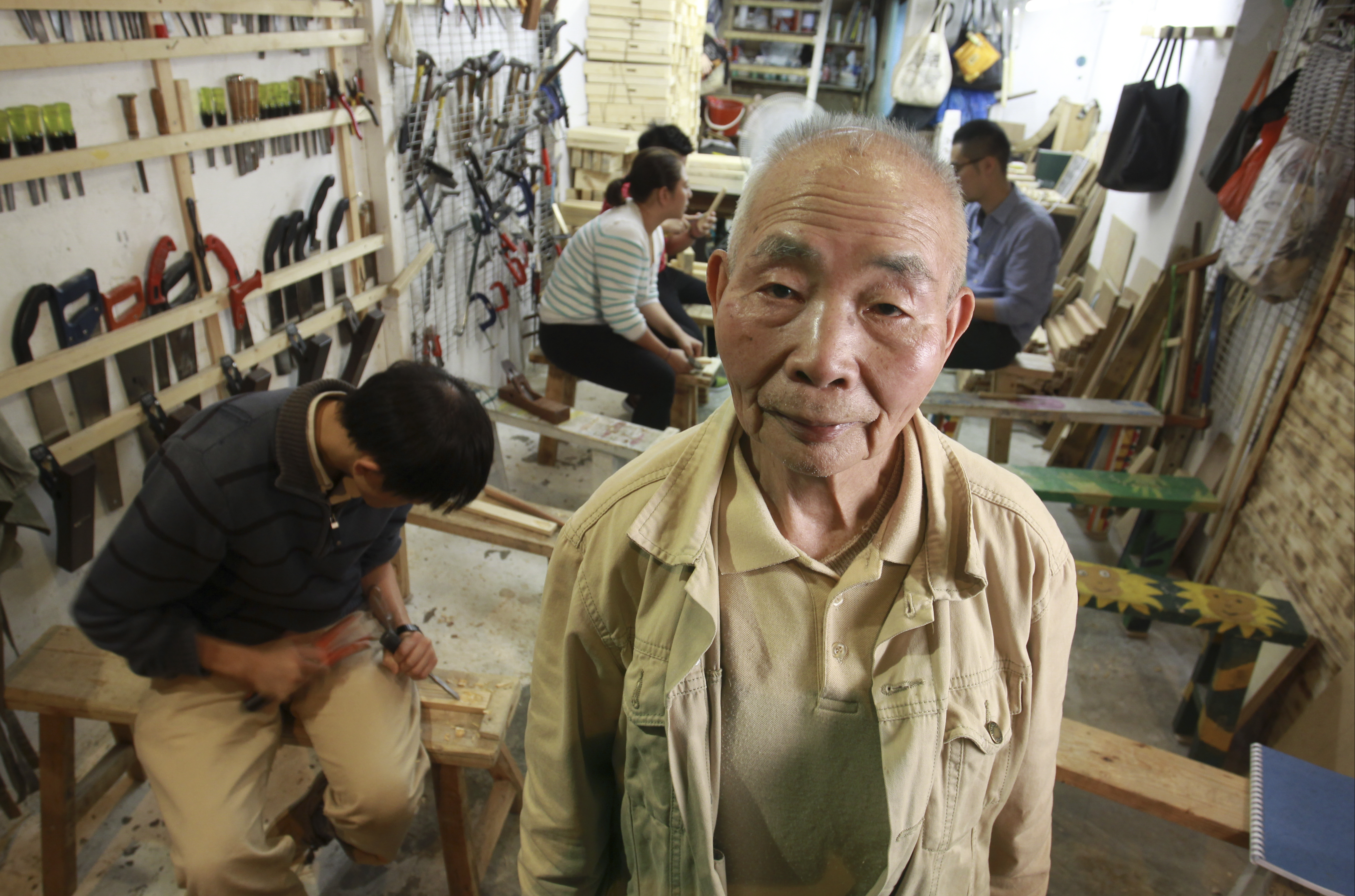 Master Lung Man-chuen, 81-year-old teacher of Ching Chun Warehouse, Fung Yi street, To Kwa Wan. 14APR15