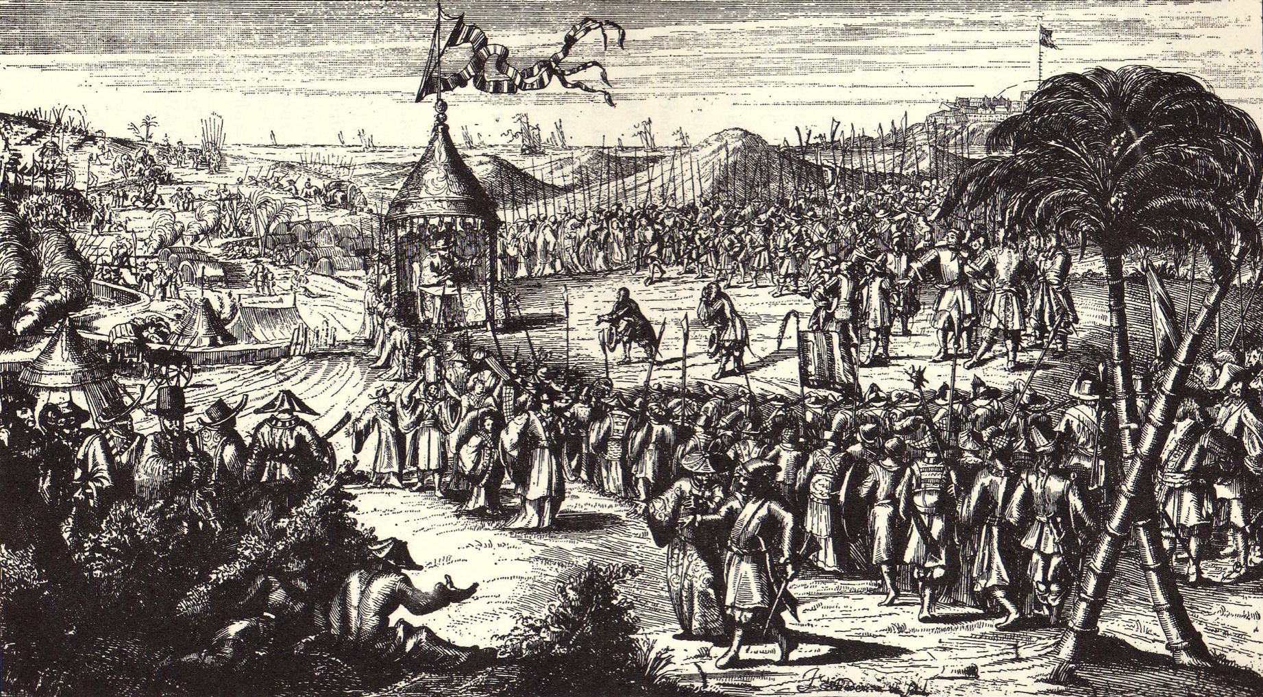 Picture for Features, Sunday Review. "Surrender of Fort Zeelandia in Formosa, 1662."