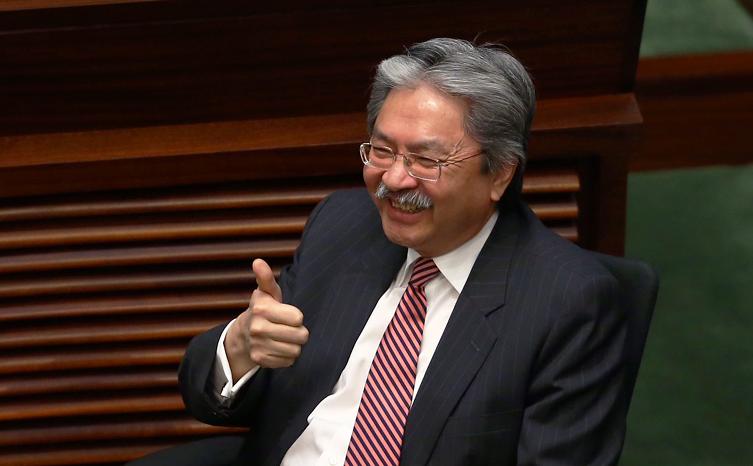 Tsang’s speech won praise from pan-democrats. Photo: Sam Tsang