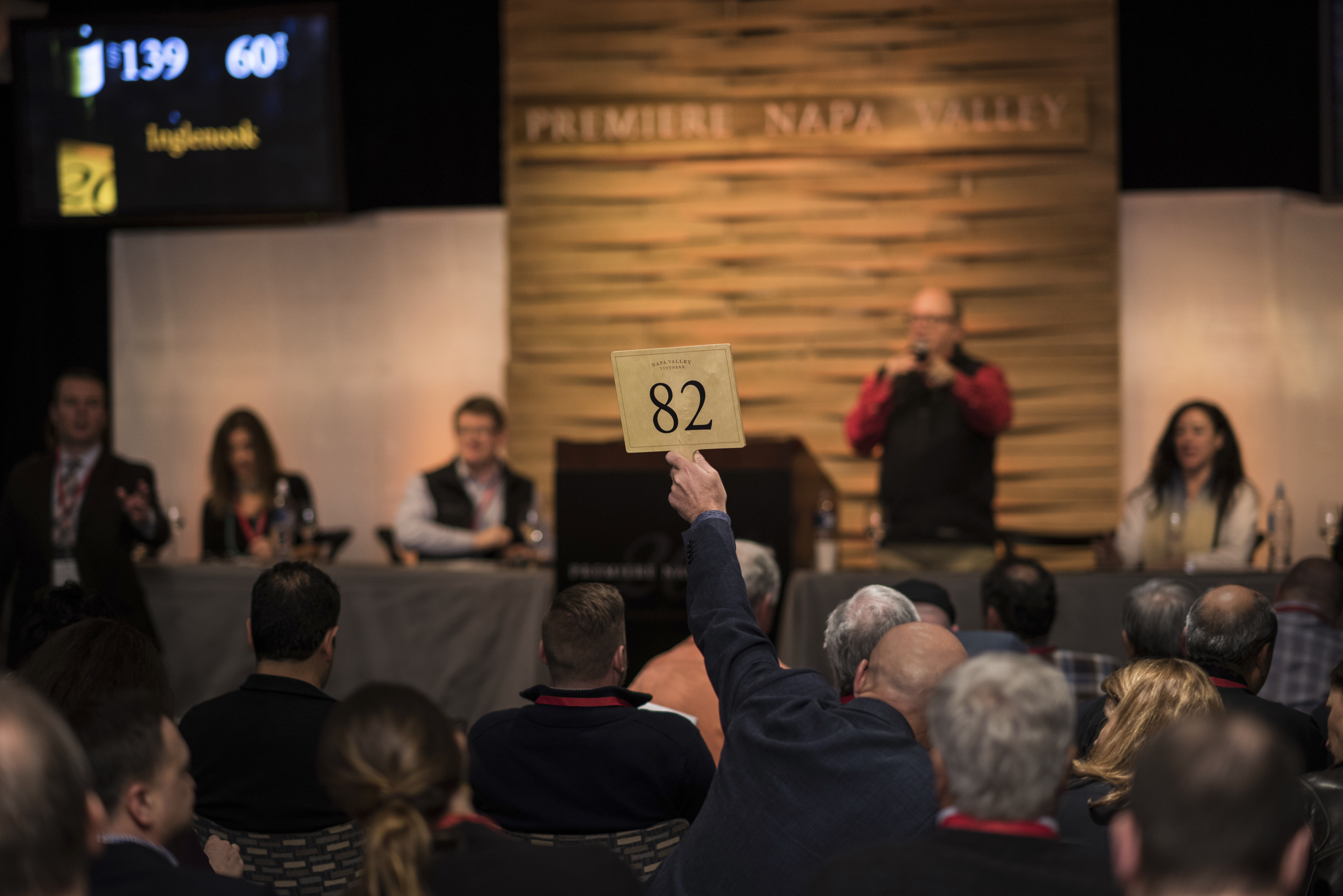 Bidding during the 2016 Premiere Napa Valley wine auction. Photo: Napa Valley Vintners.