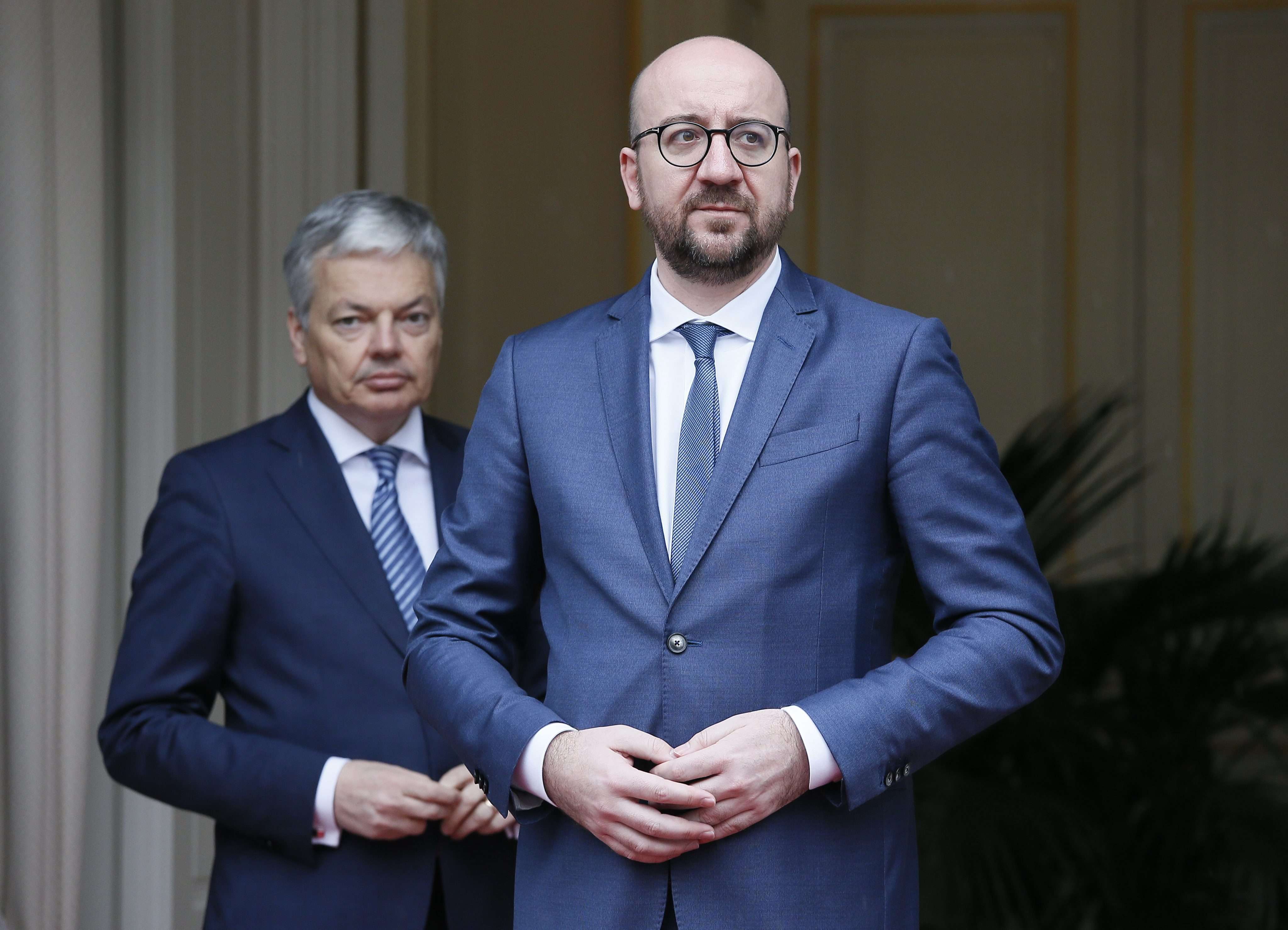 Belgian Prime Minister Charles Michel (right) and Foreign Affairs Minister Didier Reynders. Photo: EPA