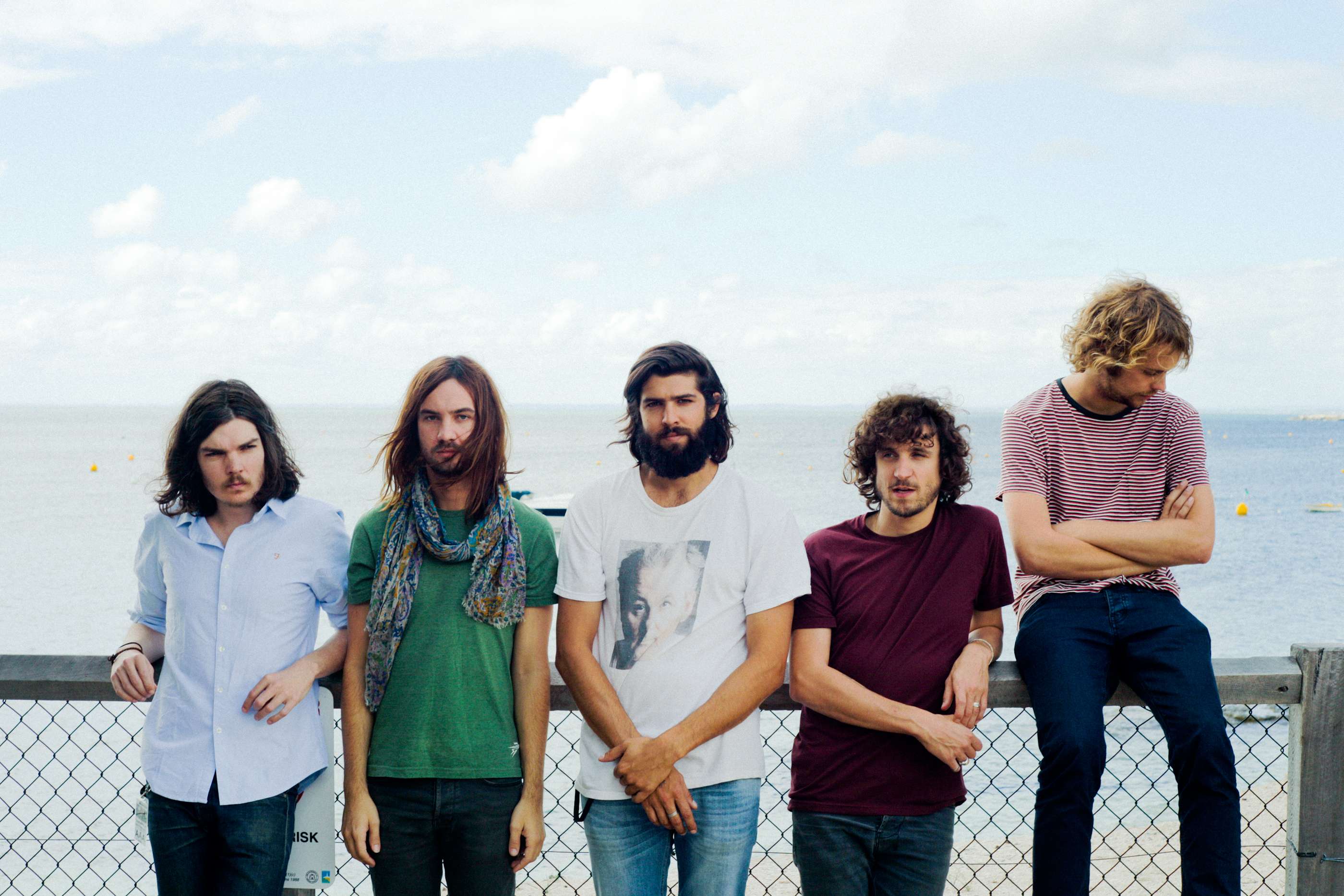 Tame Impala, featuring the band’s only permanent member, multi-instrumentalist Kevin Parker (second from left).