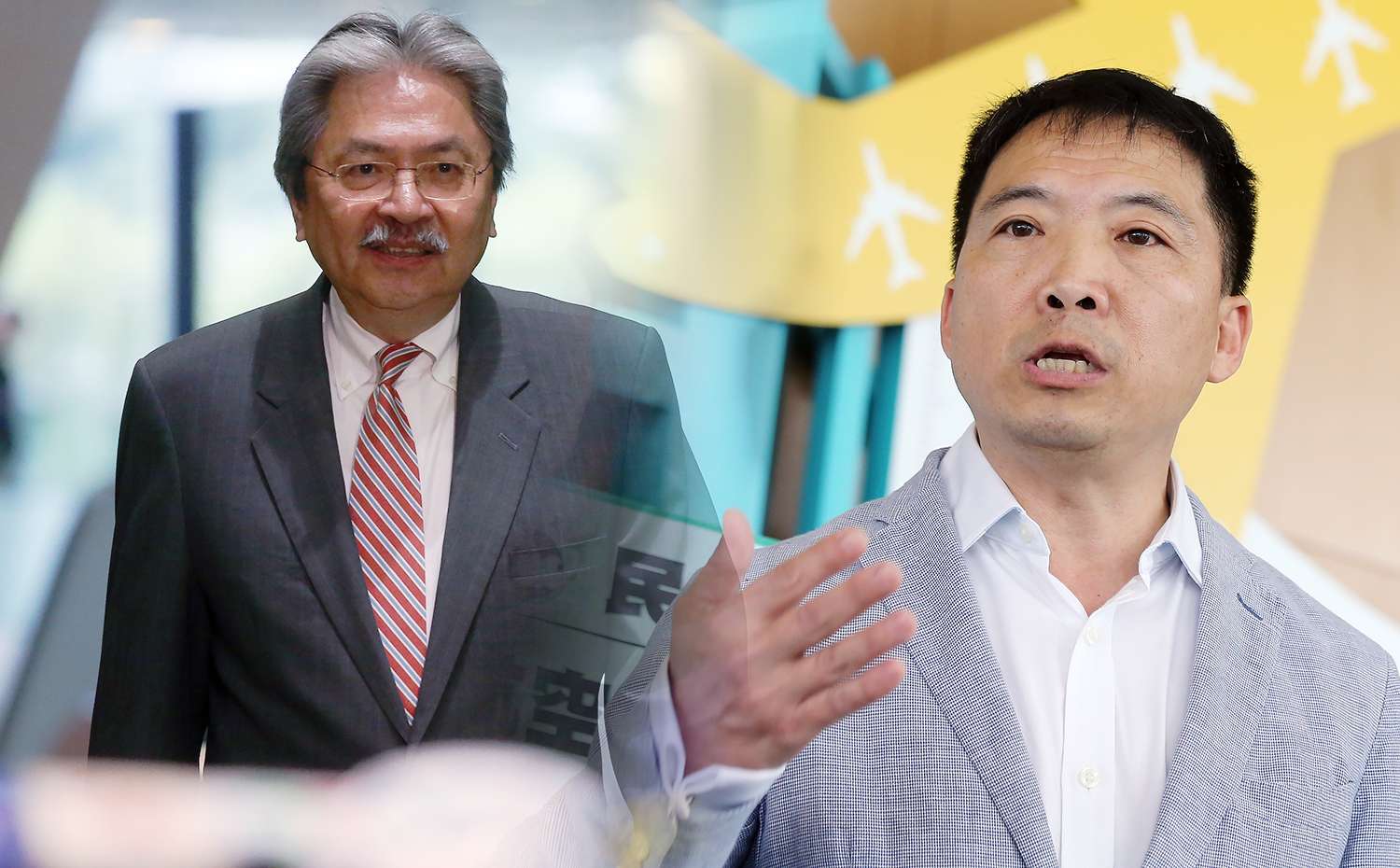 Democratic Party lawmaker Wu Chi-wai (right) said Financial Secretary John Tsang (left) had adopted the right approach in addressing social conflicts in the city. Photos: Dickson Lee, K.Y. Cheng