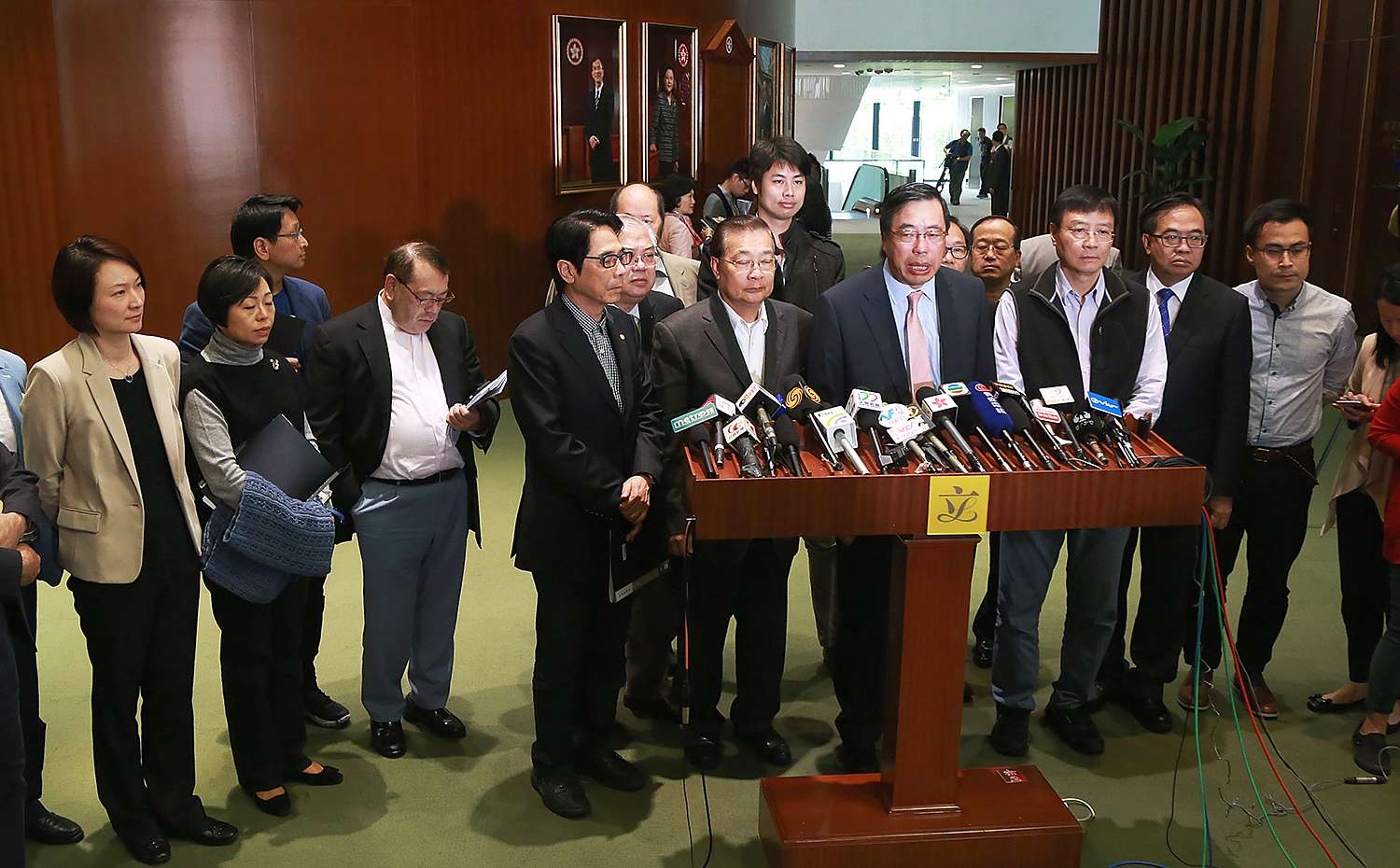 Pro-establishment lawmakers condemn the adjournment. Photo: SCMP Pictures