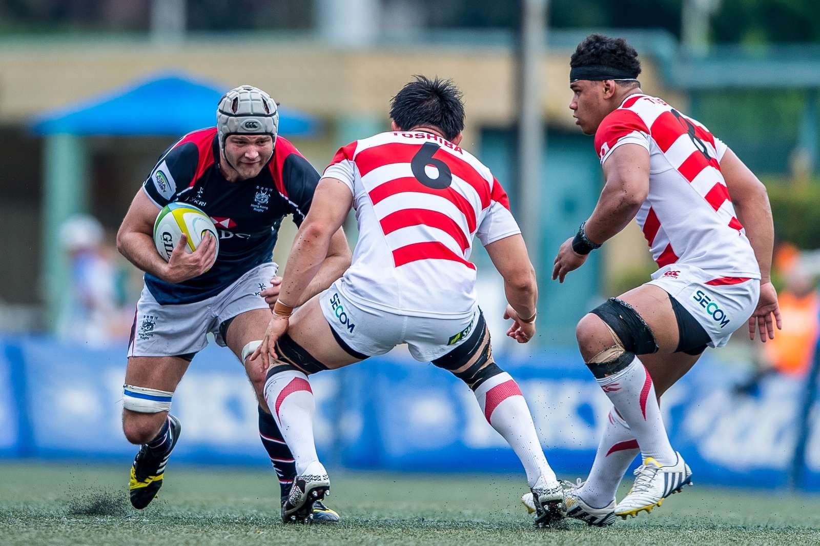 Hong Kong rugby captain Nick Hewson leads from the front against Japan in the Asia Rugby Championship. Photo: SCMP Picture