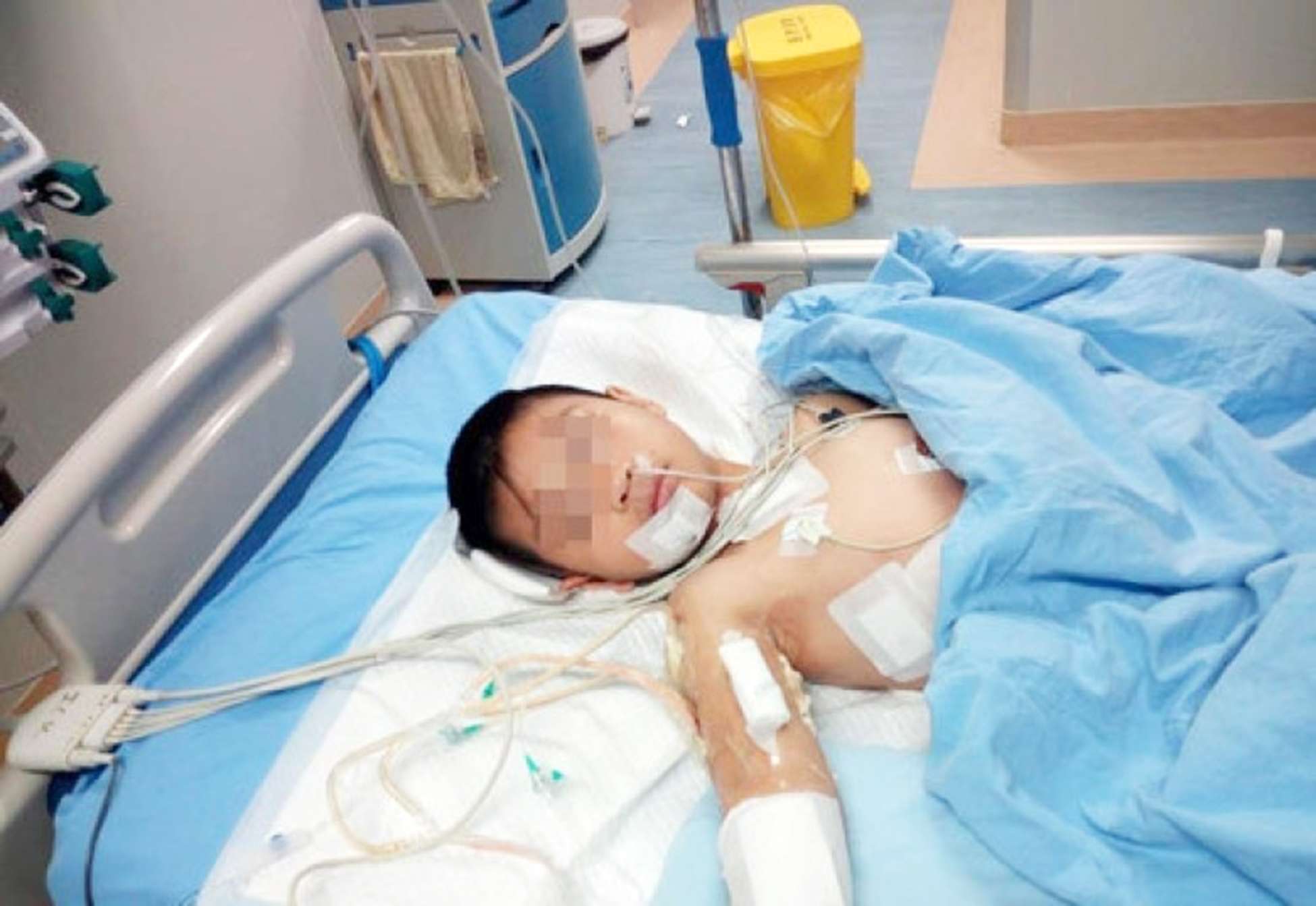 The boy is now recovering from his wounds in hospital. Photo: SCMP Pictures