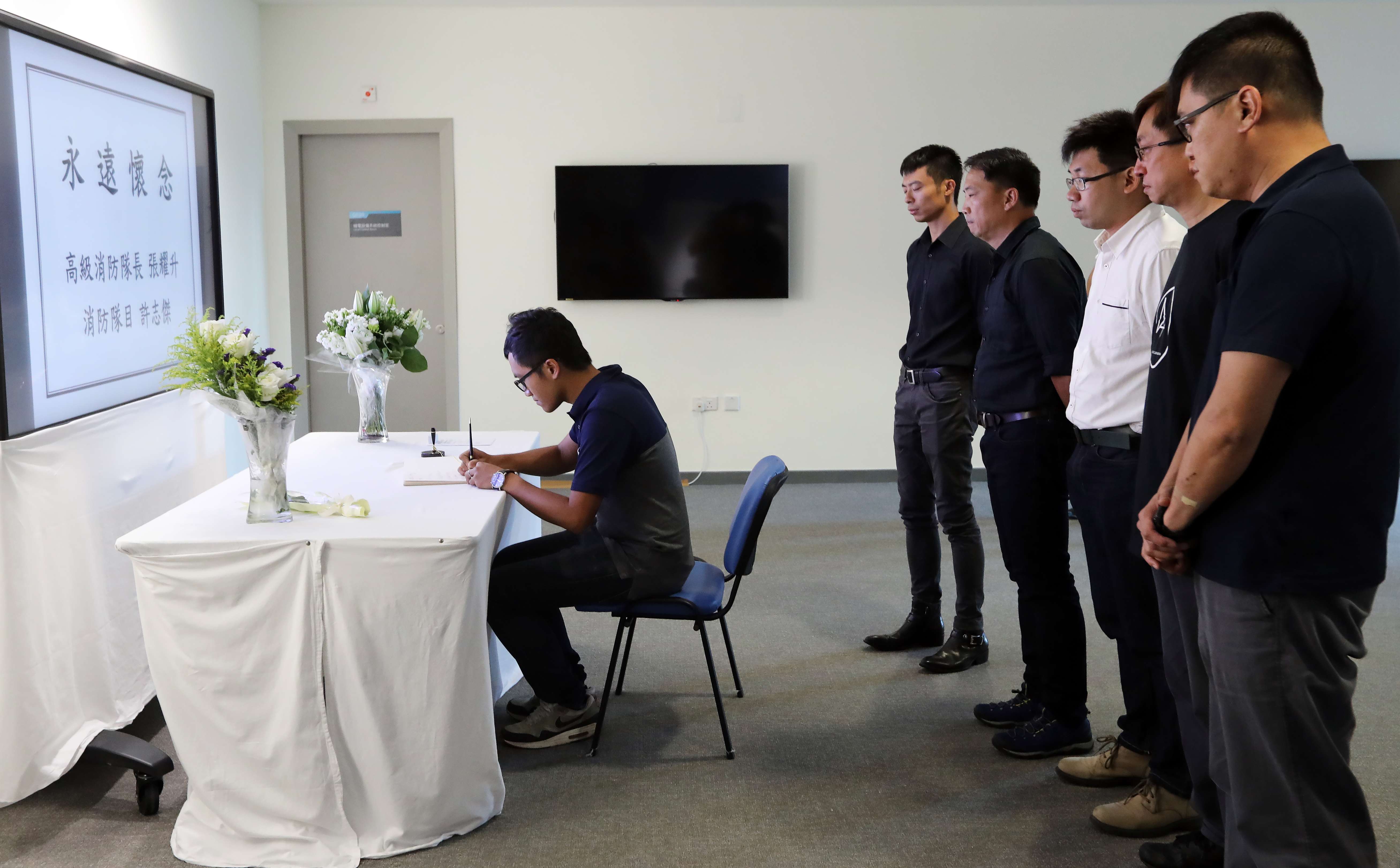 The book of condolence is available for signing on both Friday and Saturday from 9am to 9pm. Photo: Edward Wong