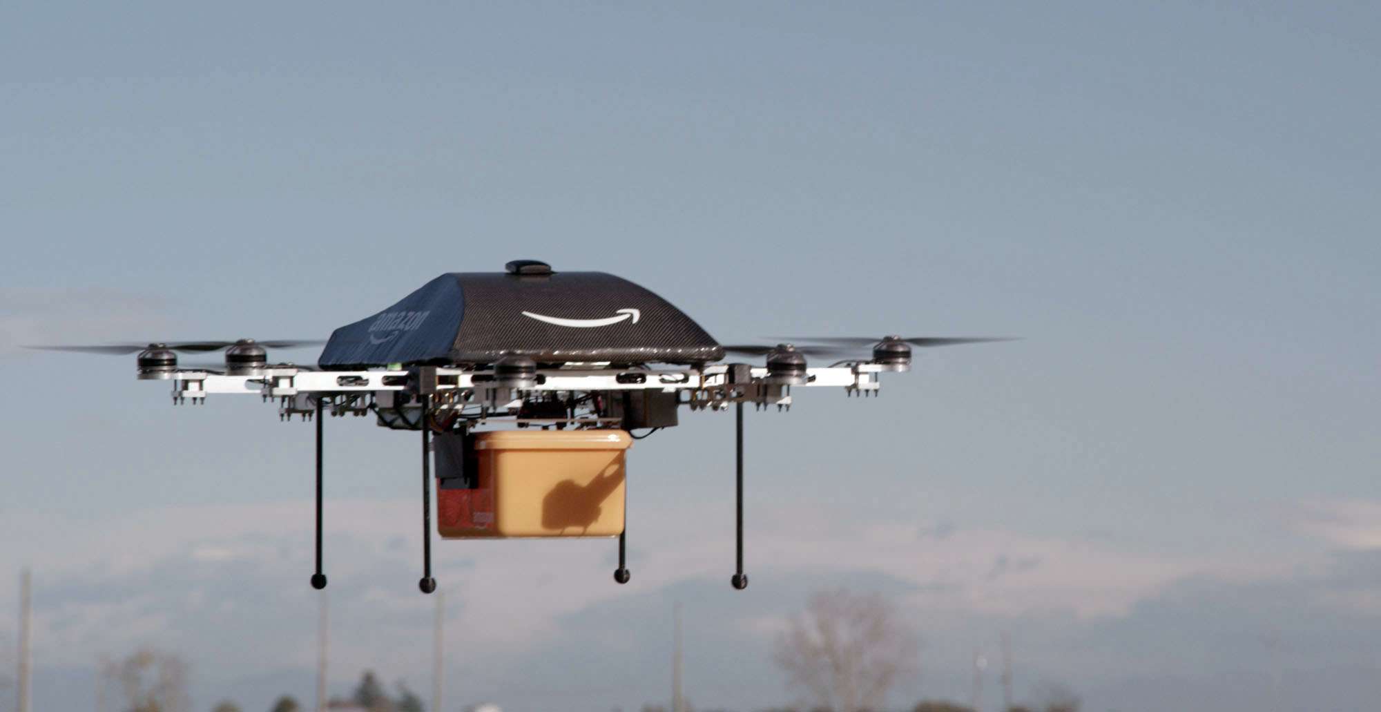 Amazon ’s CEO Jeff Bezos has said there is no reason why drones can't help get goods to customers within 30 minutes or less. Photo: AP