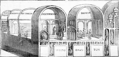 This Shutterstock image shows seating representations, after paintings of discoveries in the baths of Titus, vintage engraved illustration. Magasin Pittoresque 1836. [08JULY2016 FEATURE POST MAGAZINE]