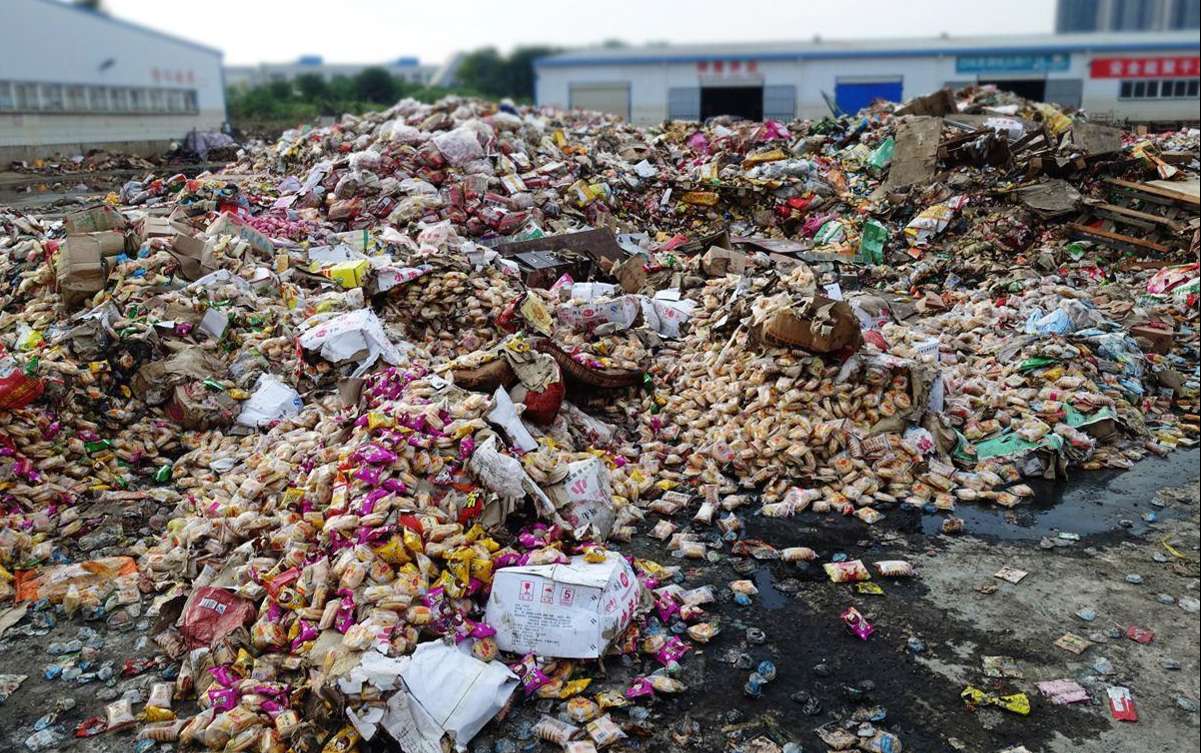 Piles of food items that soaked in polluted floodwater for more than two weeks. Photo: SCMP Pictures
