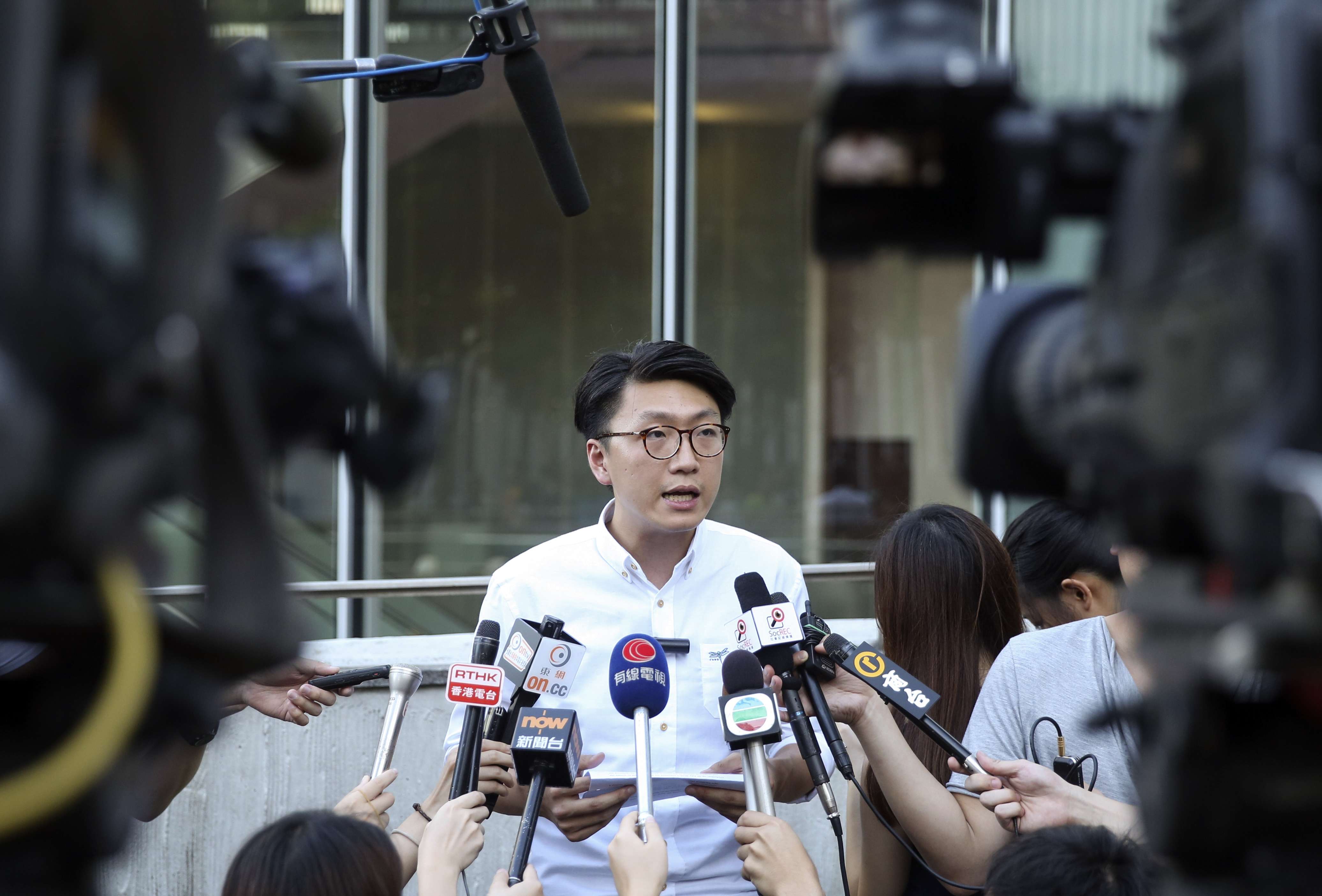 Localist leader Edward Leung Tin-kei has been banned from running in the Legislative Council elections. Photo: Sam Tsang