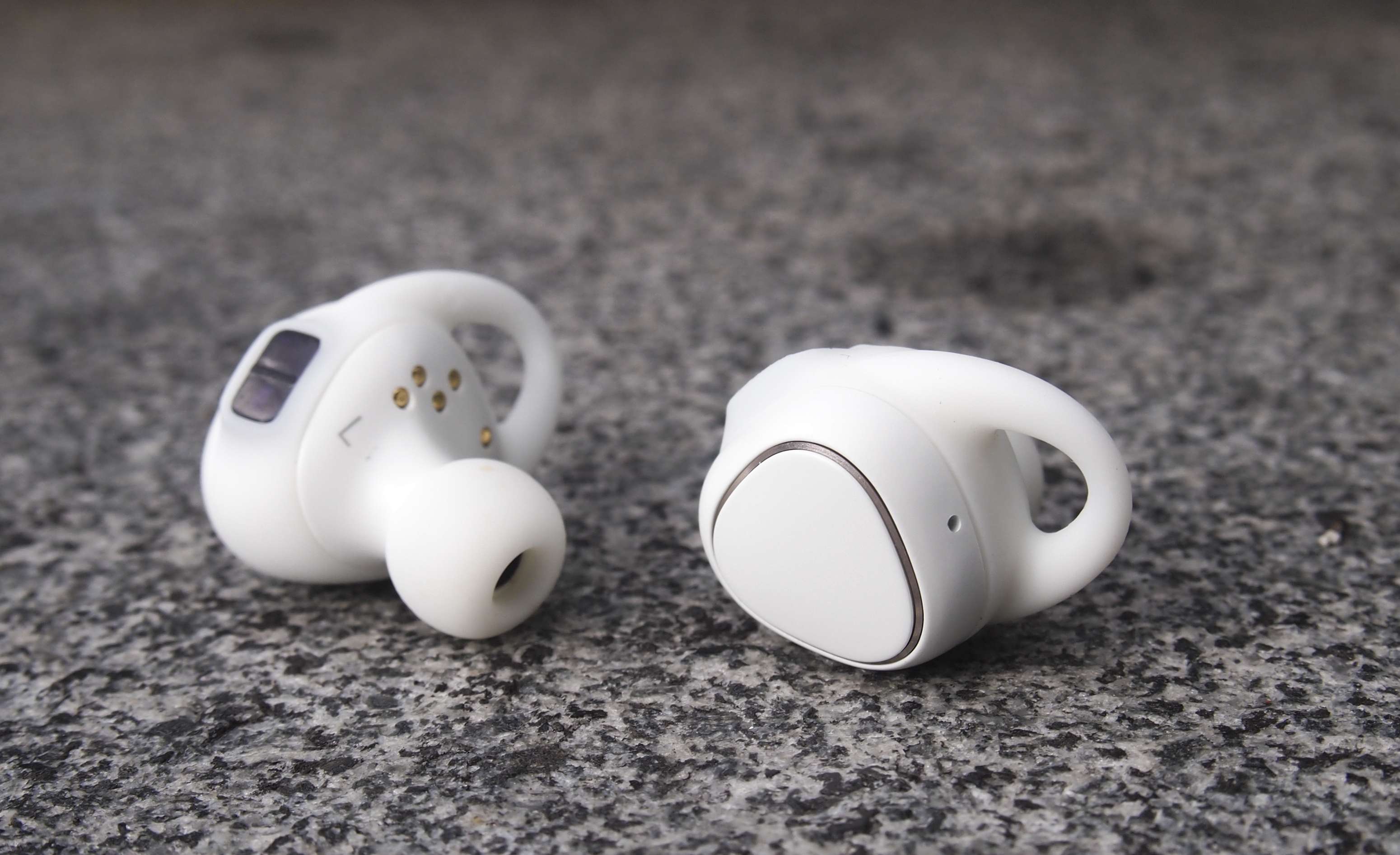 The very stylish Samsung Gear IconX earbuds.