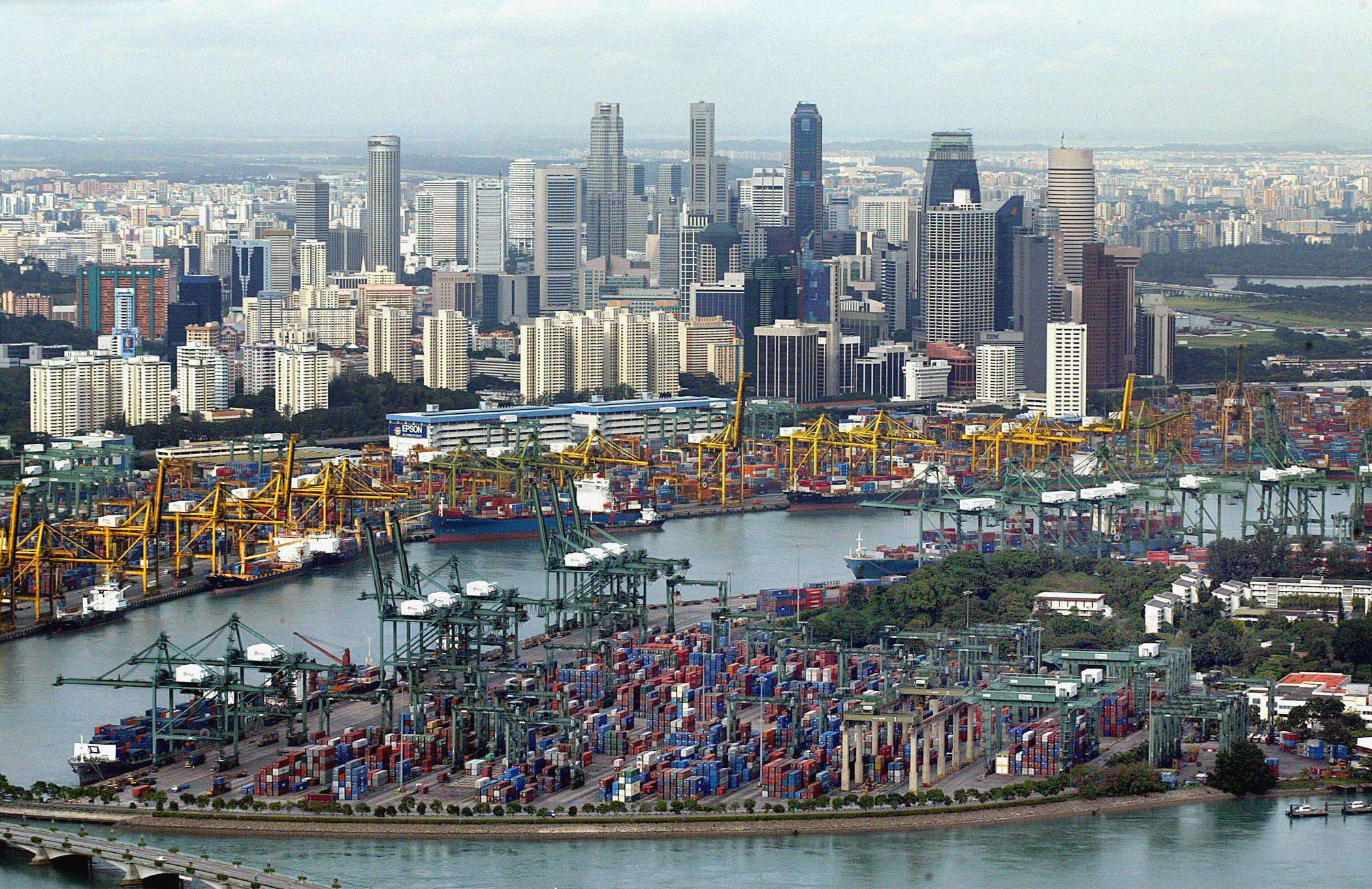 Singapore is the world’s second-busiest container port.  Photo: AFP