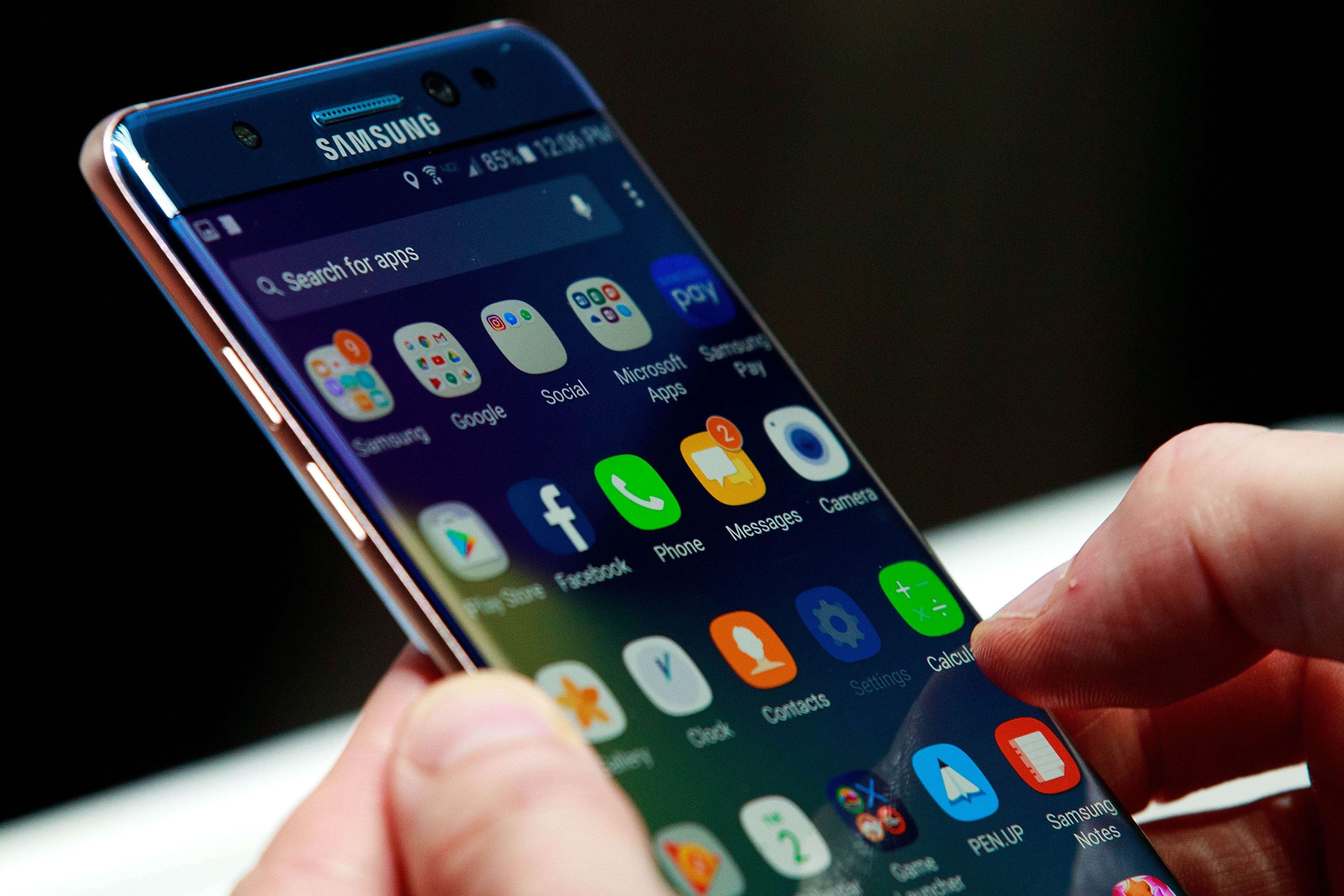 The stylish Samsung Galaxy Note 7. Photo: AFP
