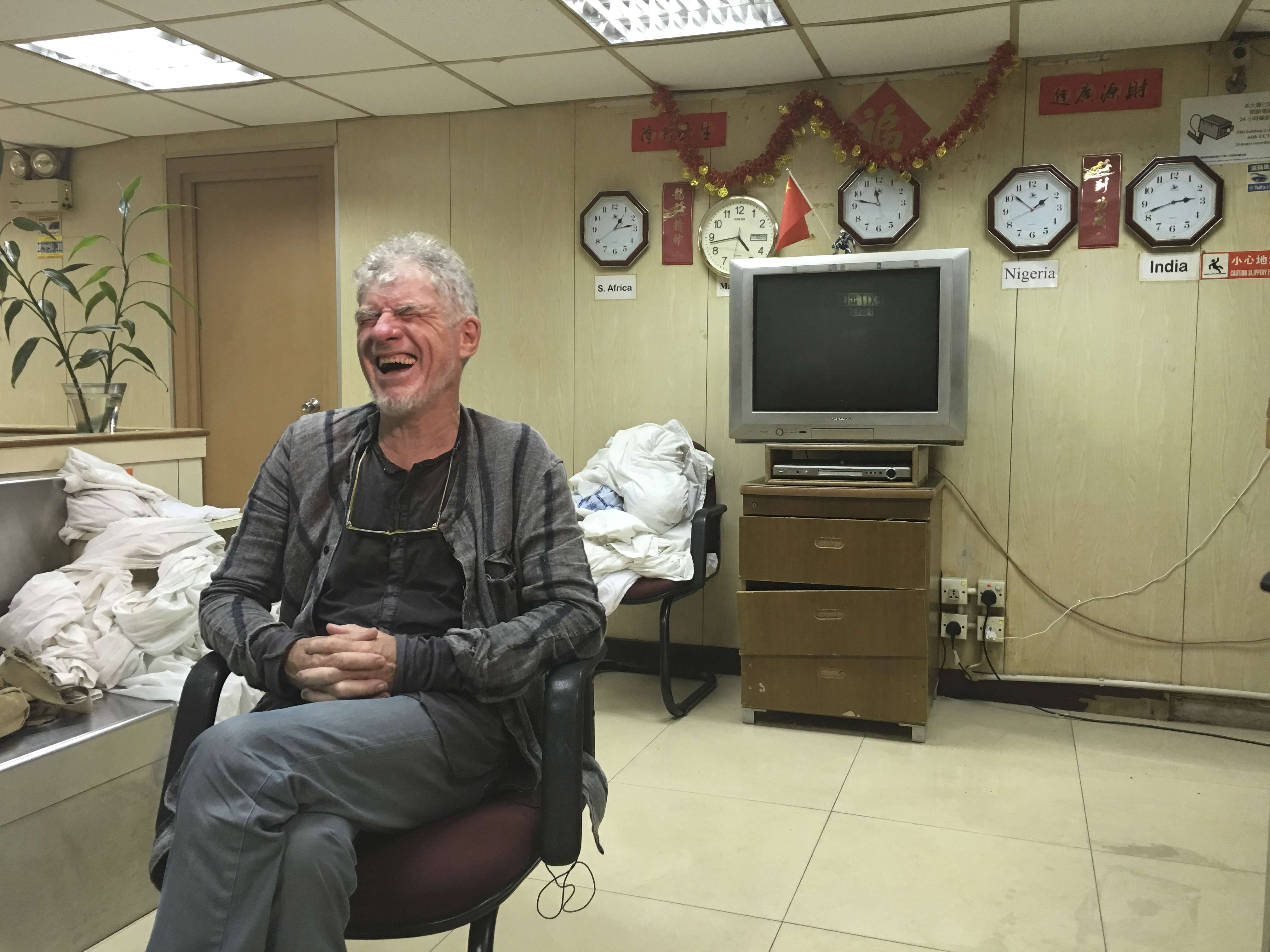 Hong Kong-based Australian cinematographer Christopher Doyle in Chungking Mansions. Photos: Kylie Knott