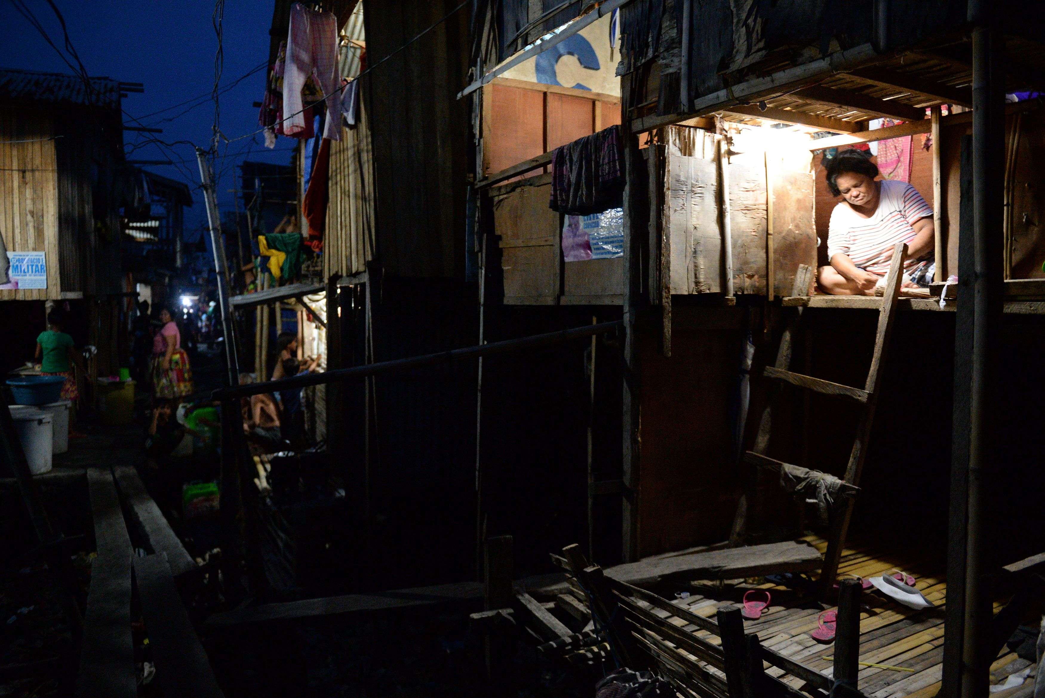 A shantytown in the president’s hometown of Davao City, in the southern Philippine island of Mindanao. Photo: AFP