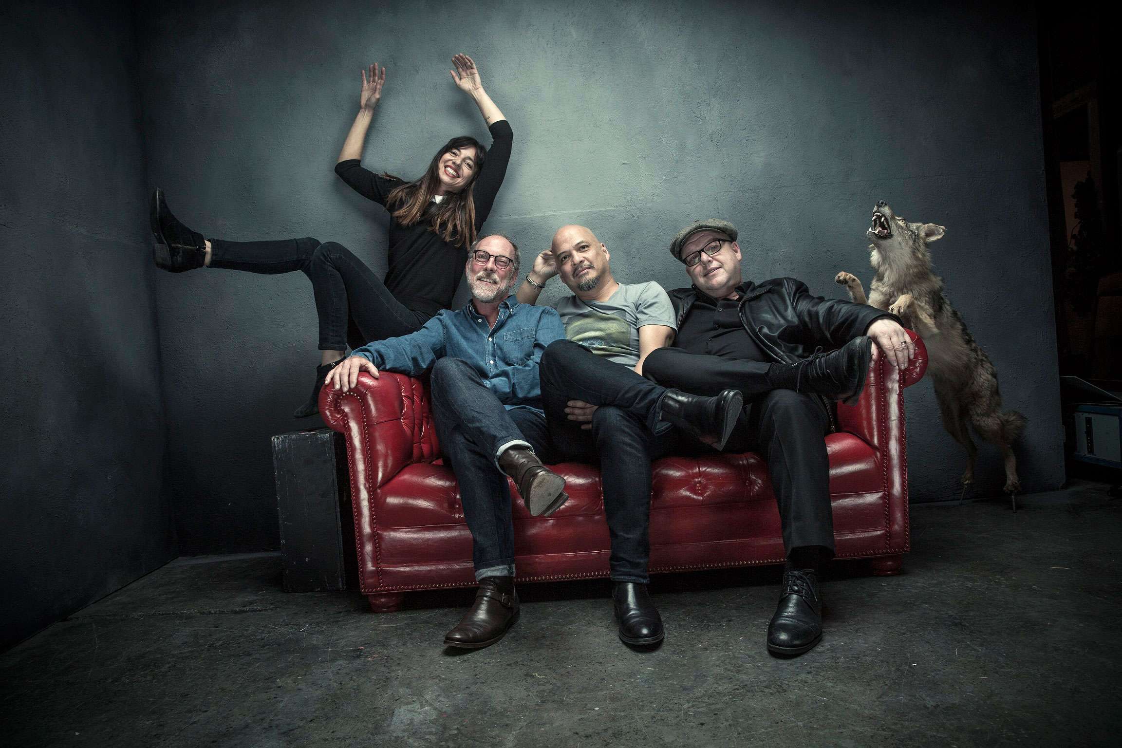 The new Pixies line-up consists of (from left) Paz Lenchantin, David Lovering, Joey Santiago and Black Francis.