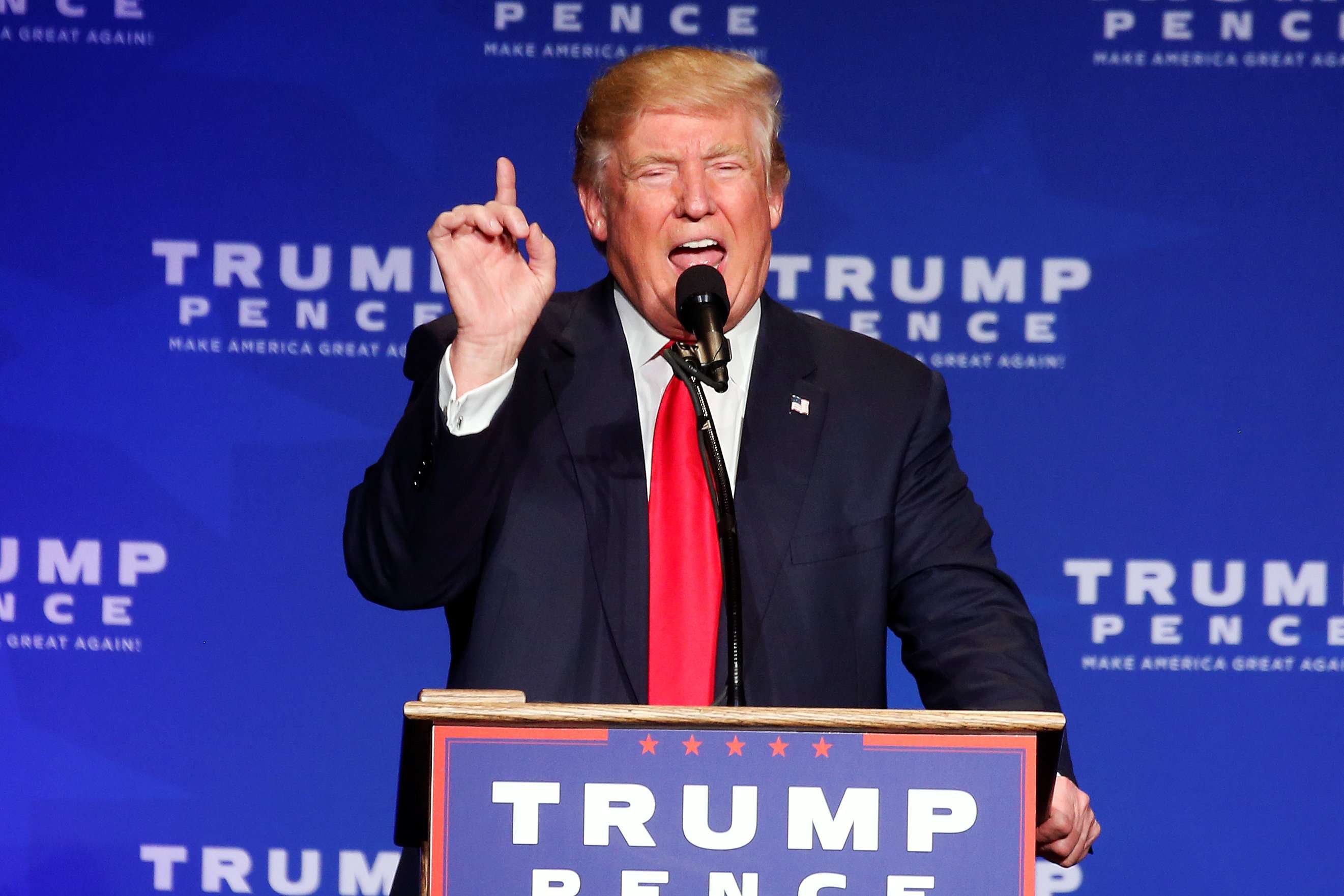 US Republican presidential nominee Donald Trump at a campaign event in Reno, Nevada, on Saturday. Photo: Reuters
