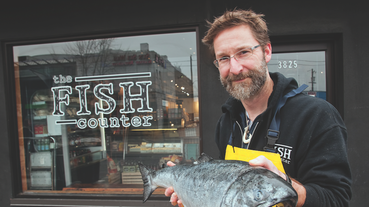Fish Counter co-owner Mike McDermid believes people wrongly think fresh fish is better than frozen. Photo: Chung Chow