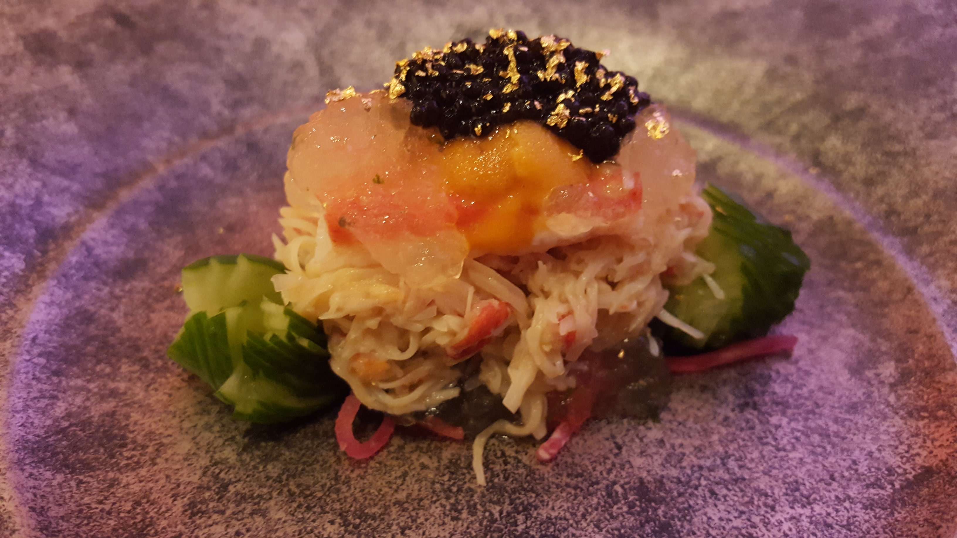 Crab salad and assorted pickle at Mizumi