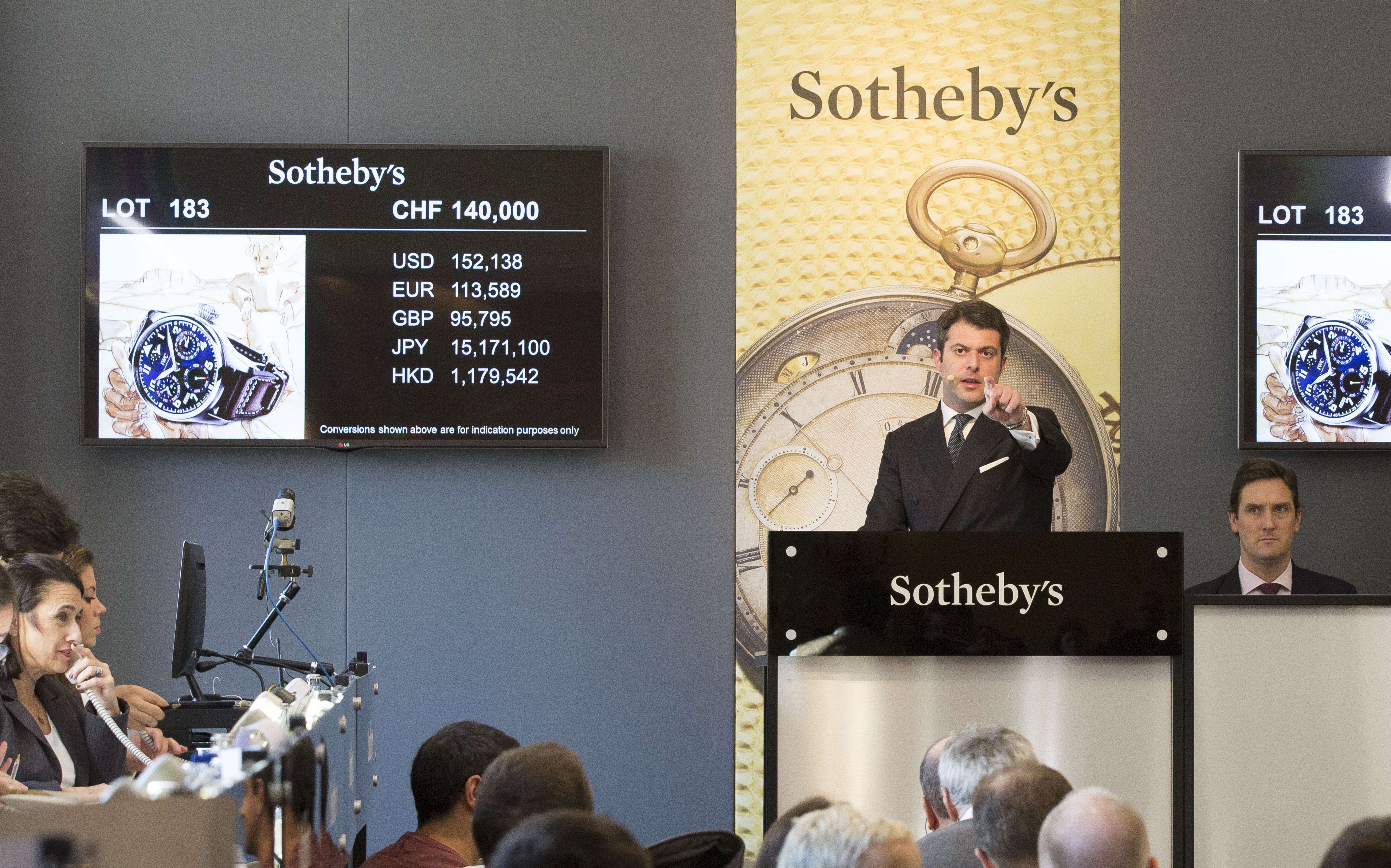[WC Big Pilot’s Watch Perpetual Calendar Edition ‘Le Petit Prince’ sold for 173,000 Swiss france at Sotheby's.