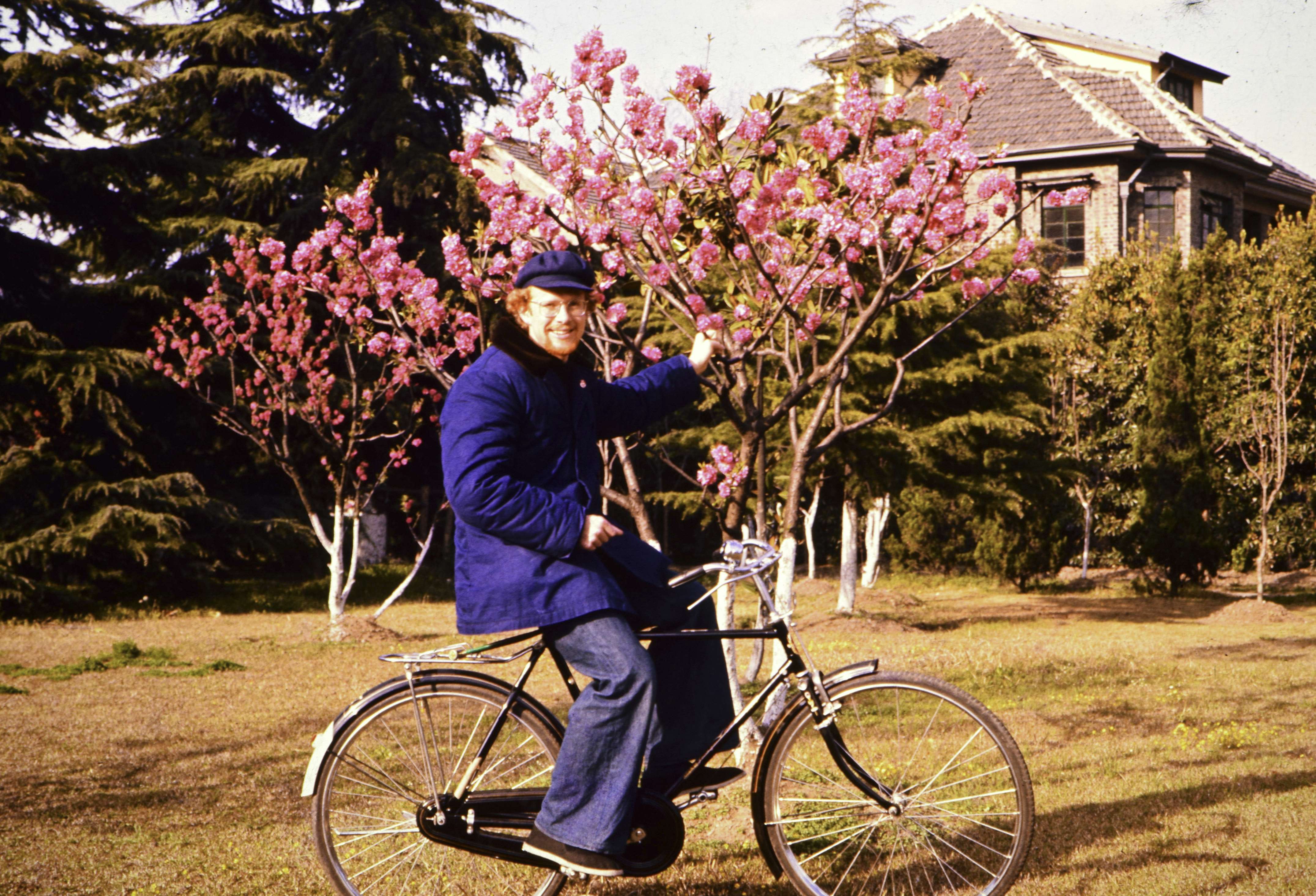 Richard Kirkby in Nanjing, in 1975, where he was forbidden from riding bicycles.