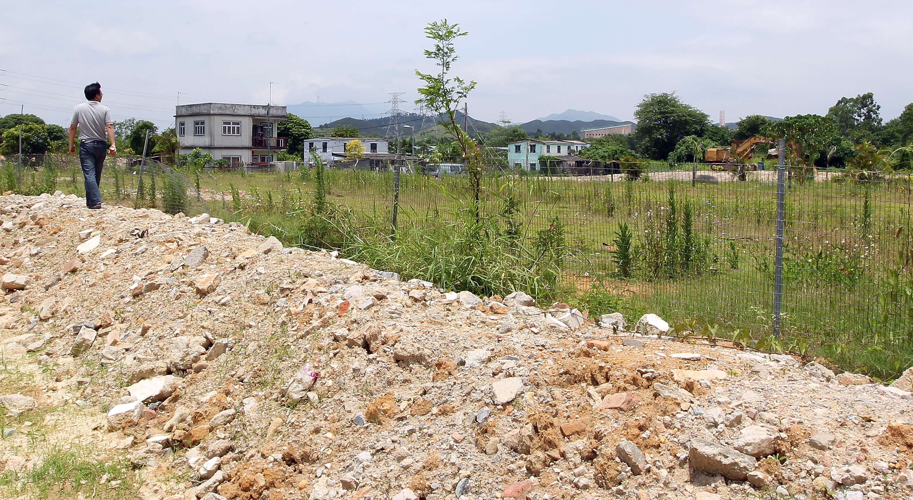 Illegal dumping in Ho Sheung Heung. Photo: Dickson Lee