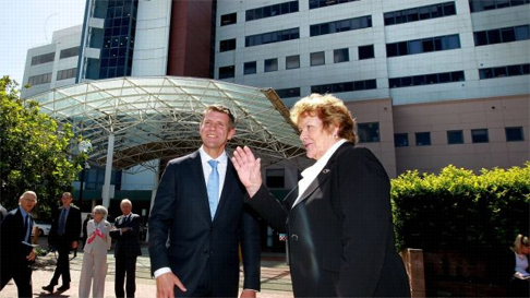 NSW Premier Mike Baird and Health Minister Jillian Skinner at Prince Of Wales hospital at Randwick. Photo: Ben Rushton