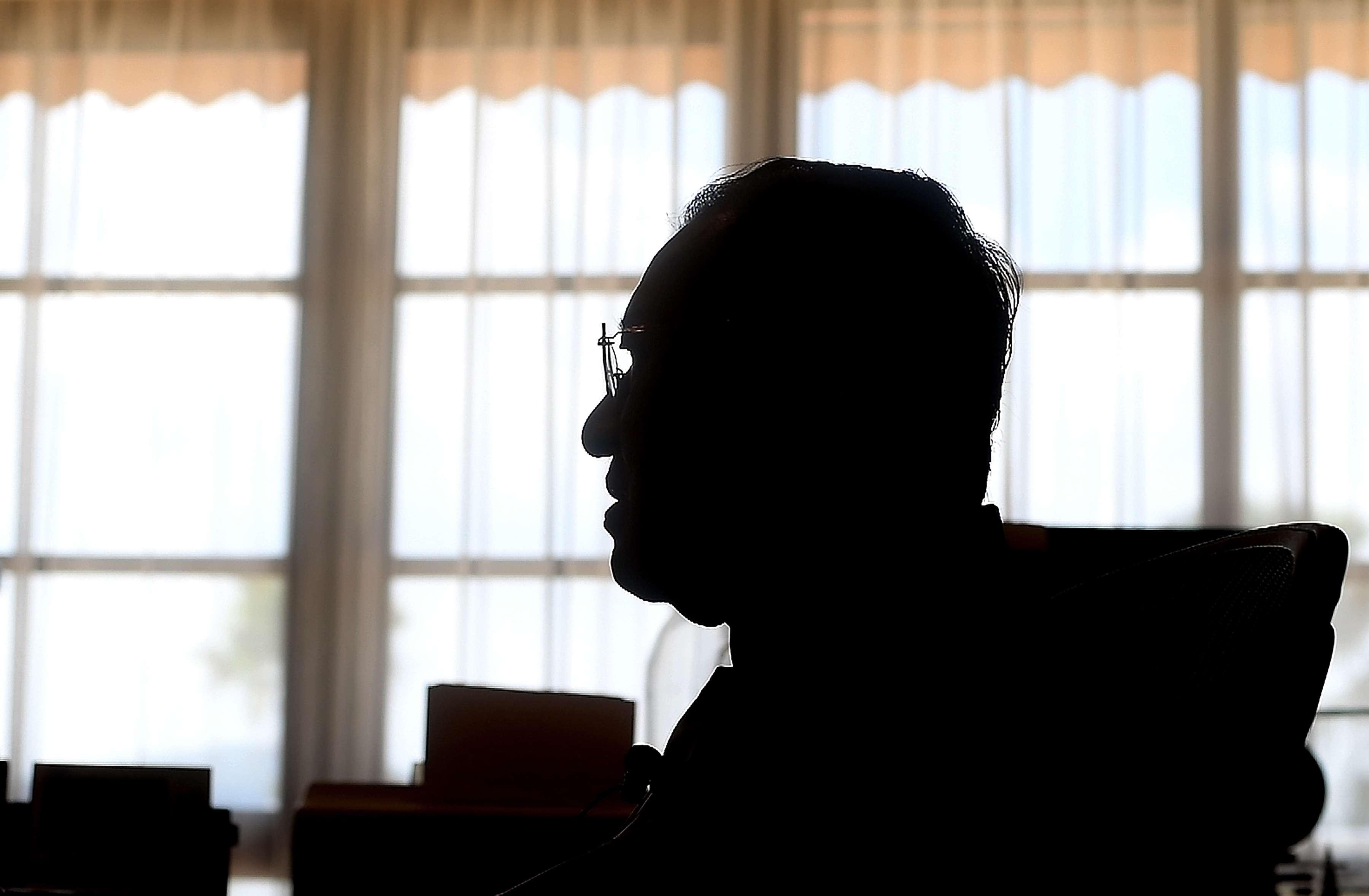 A silhouette of Malaysia’s former prime minister, Mahathir Mohamad. Photo: AFP