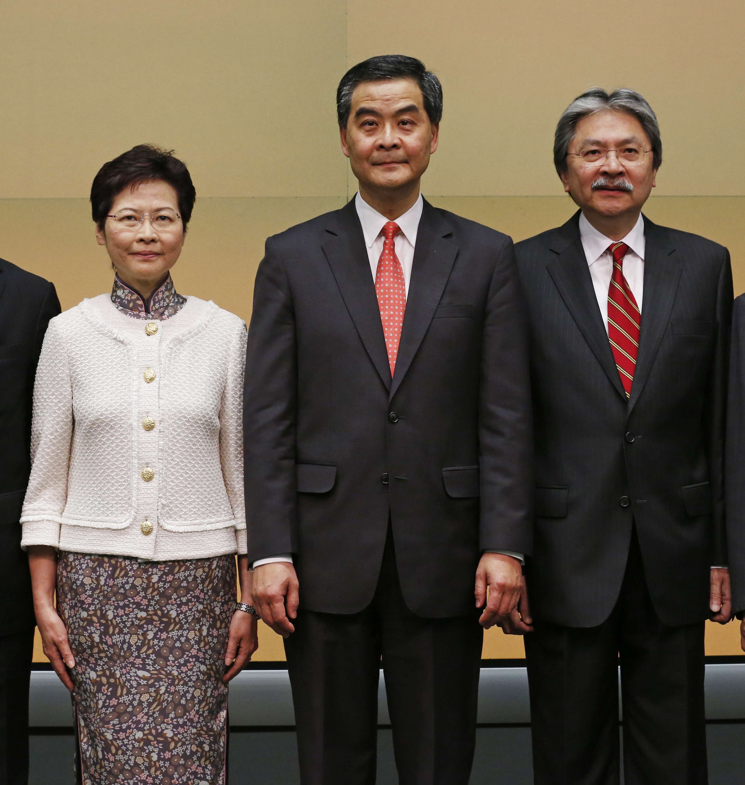 Carrie Lam appears to have an edge over John Tsang in the race to succeed Chief Executive Leung Chun-ying. Photo: AP