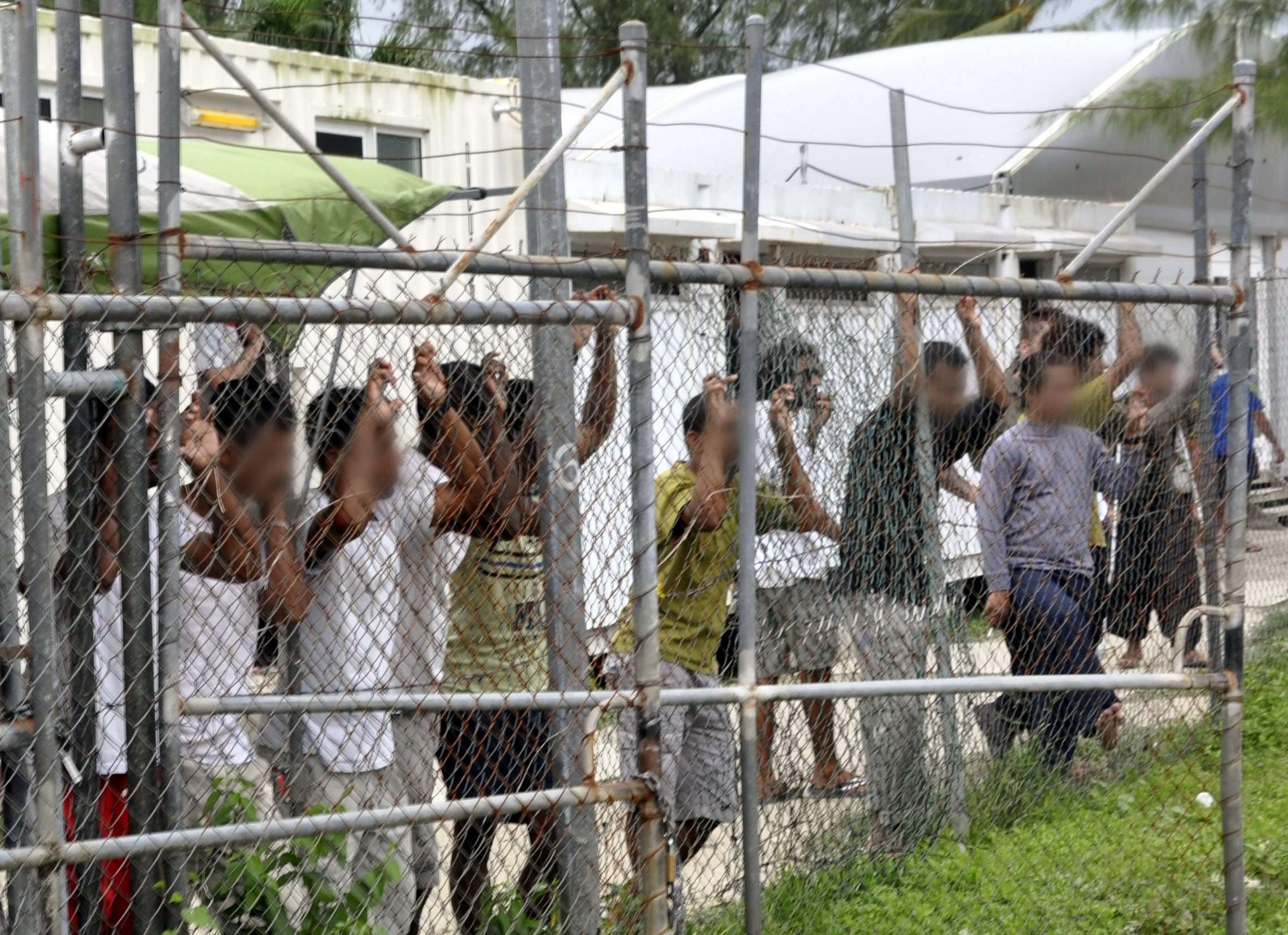 A file photo of asylum seekers at the Manus Island detention centre in Papua New Guinea. Photo: EPA