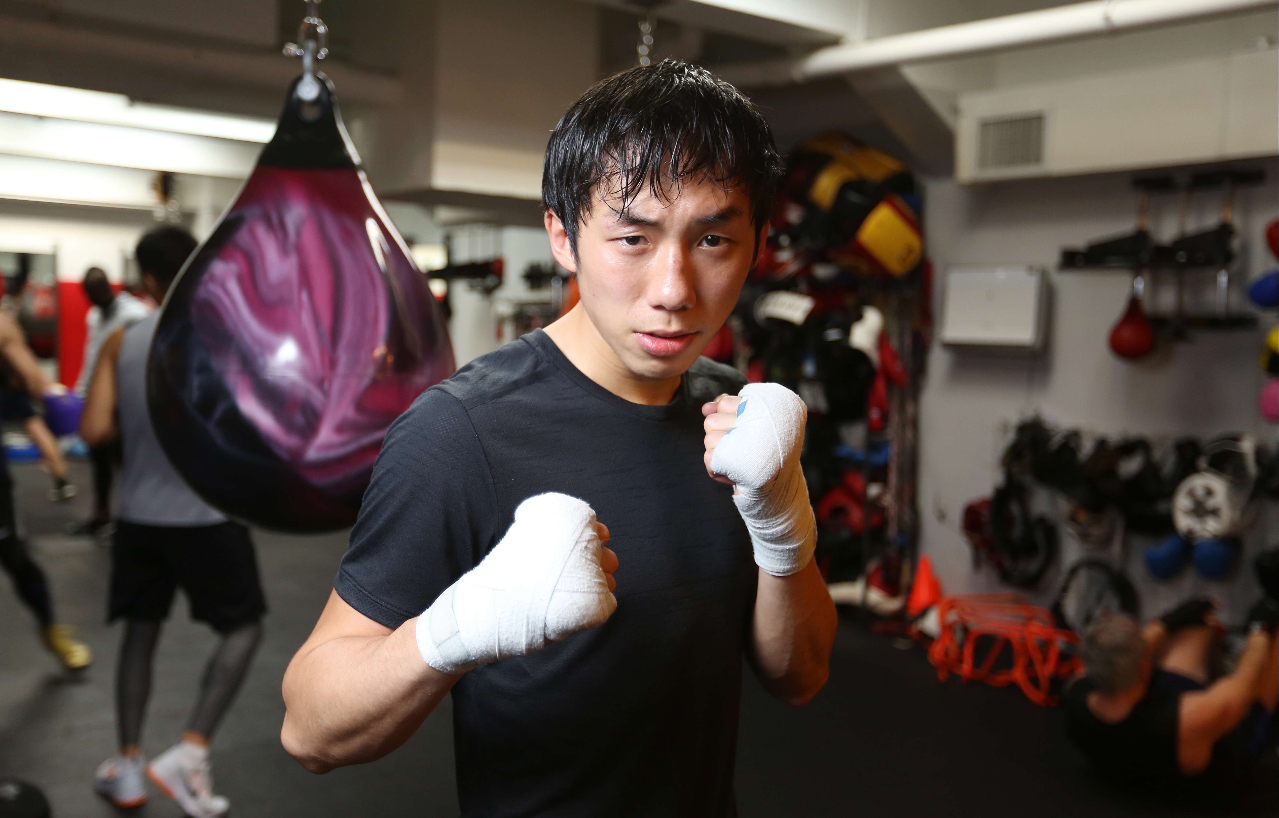Boxer Rex Tso Sing-yu trains at DEF Boxing in Sheung Wan. Photo: Xiaomei Chen