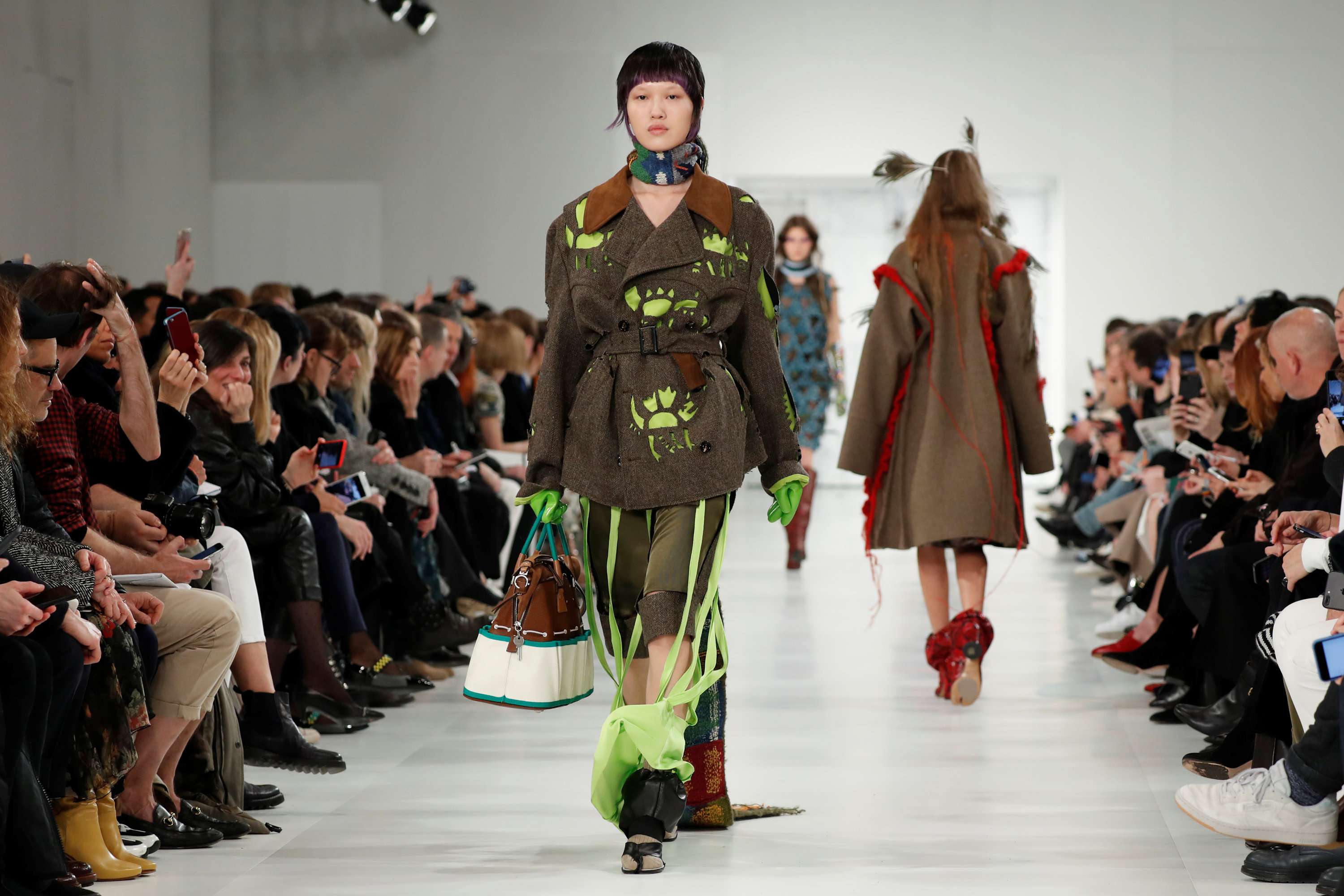 John Galliano’s collection for Maison Margiela featured some eccentric looks. Photo: Reuters