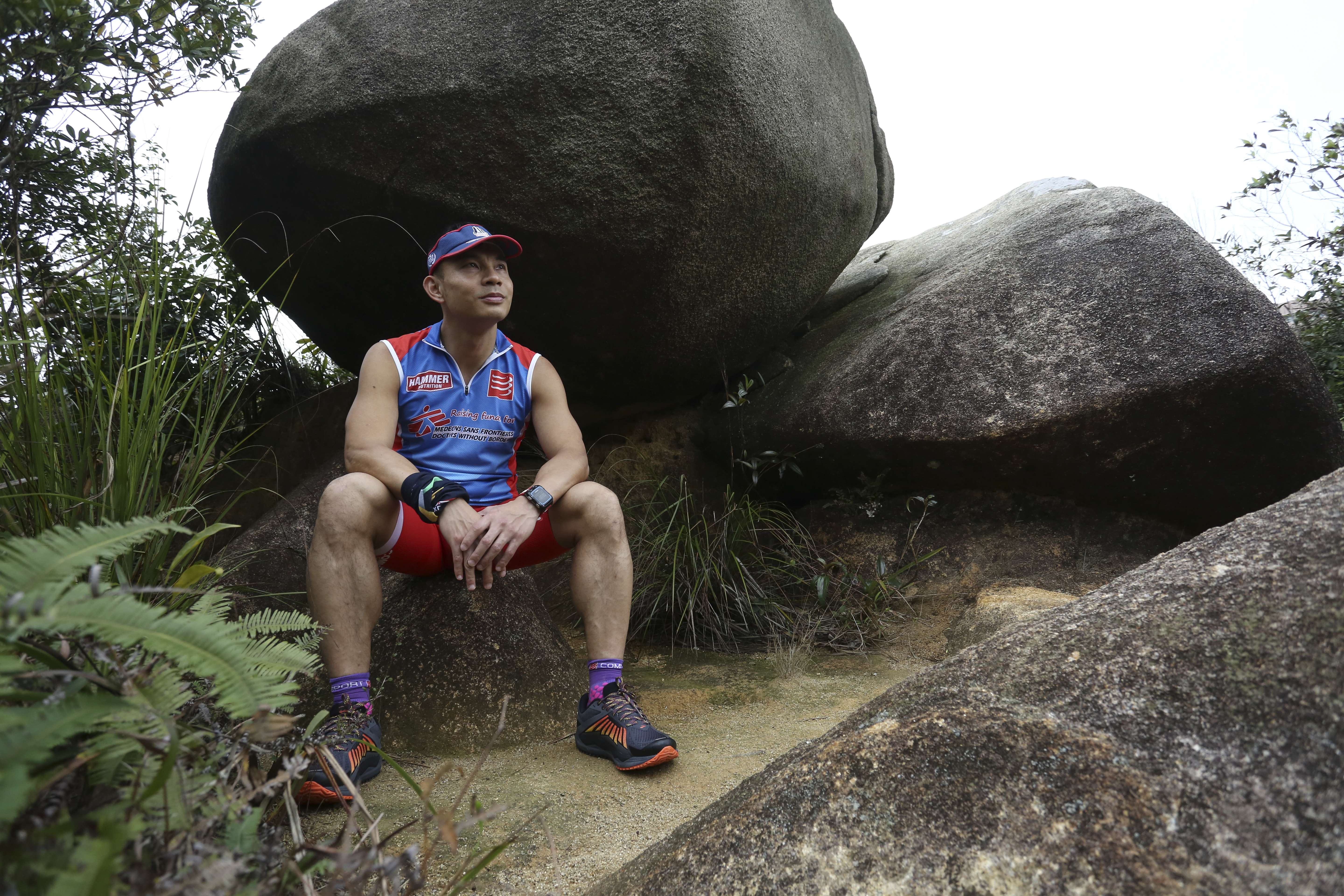 Runner Stephen Pau at Wong Nai Chung Gap. Photo: Jonathan Wong