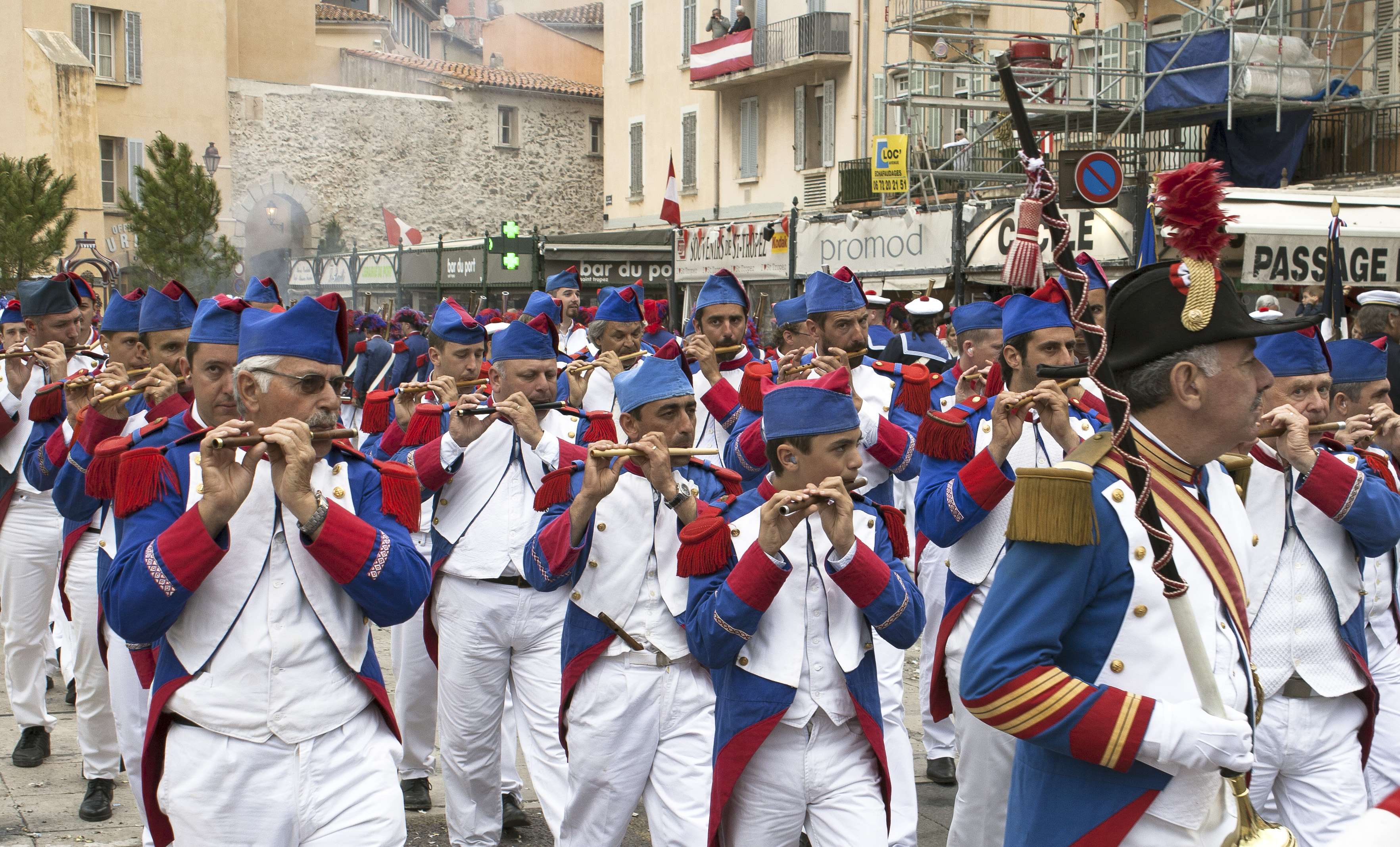 A procession during the annual Fête de la Bravade in St Tropez, . Picture: Keith Mundy