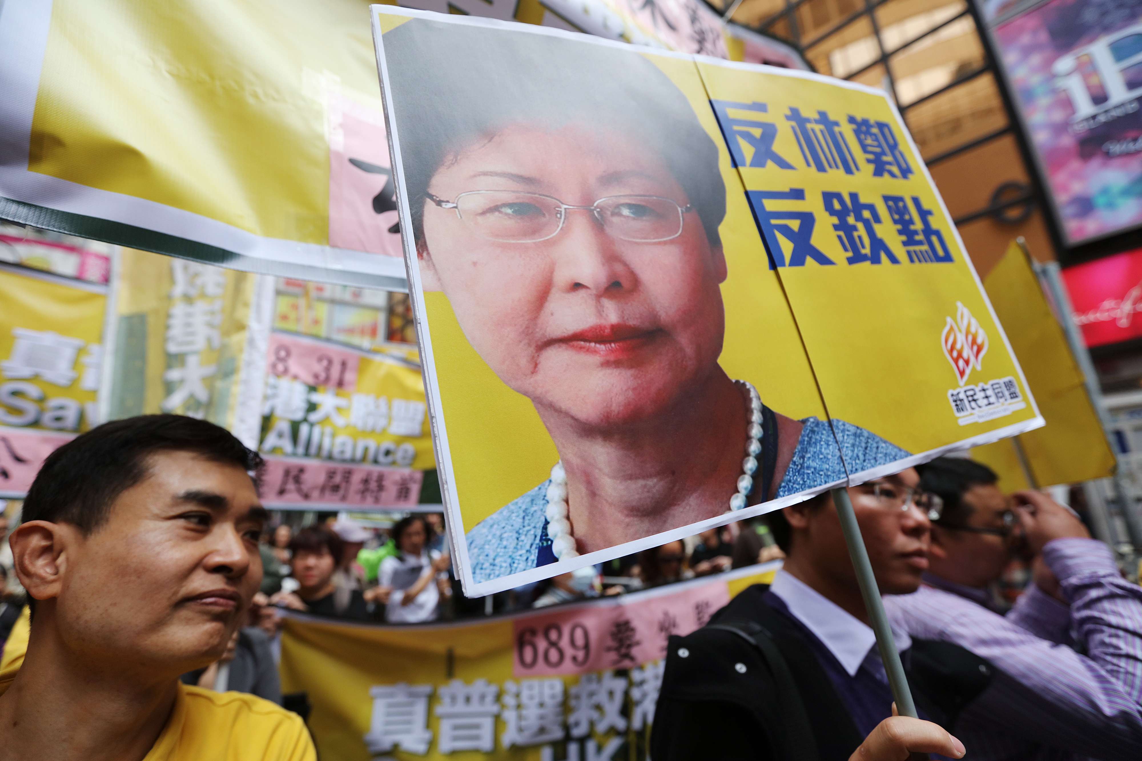 Pro-democracy supporters take part in a march in February against the small-circle chief executive election. Photo: Felix Wong
