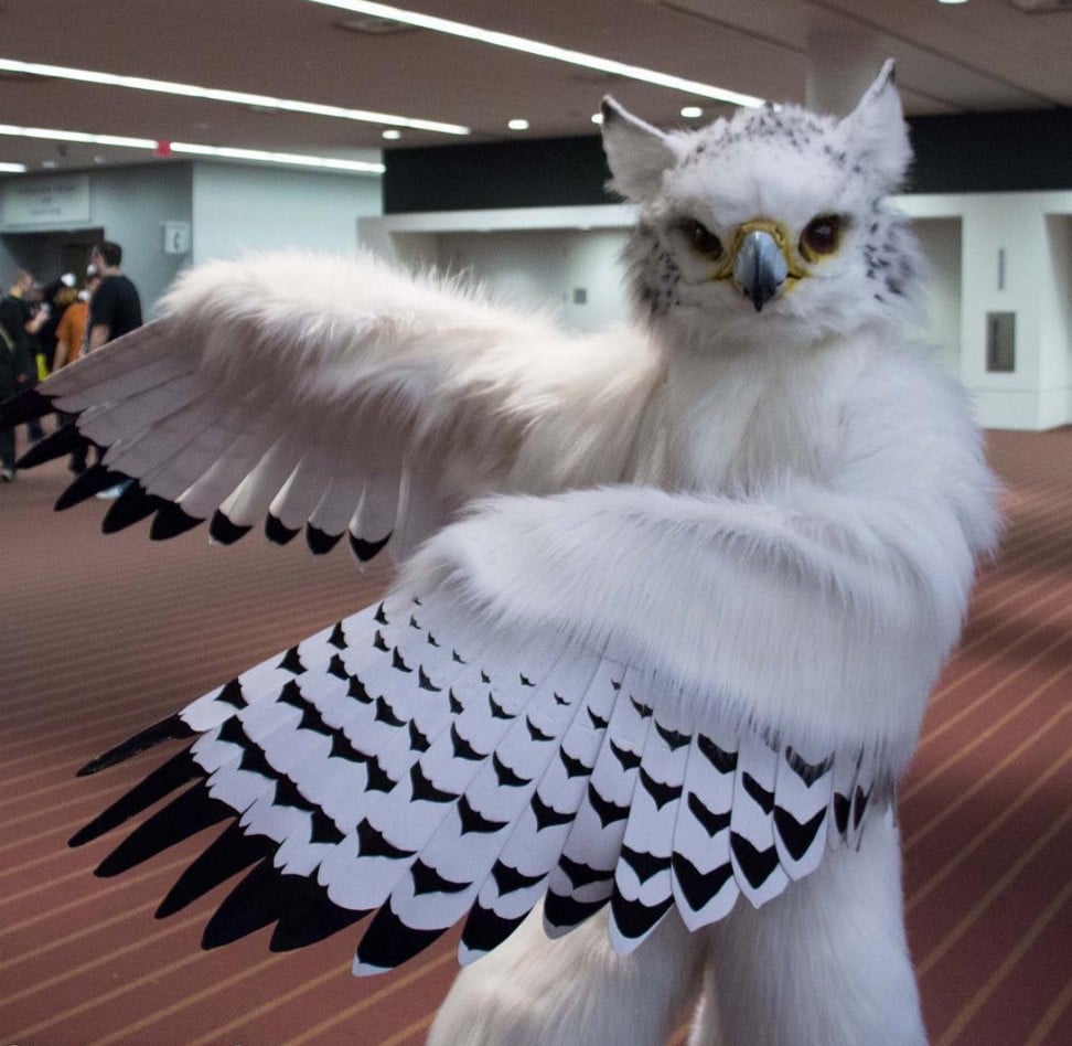 A furry at Anthrocon, a large furry convention in Pennsylvania.