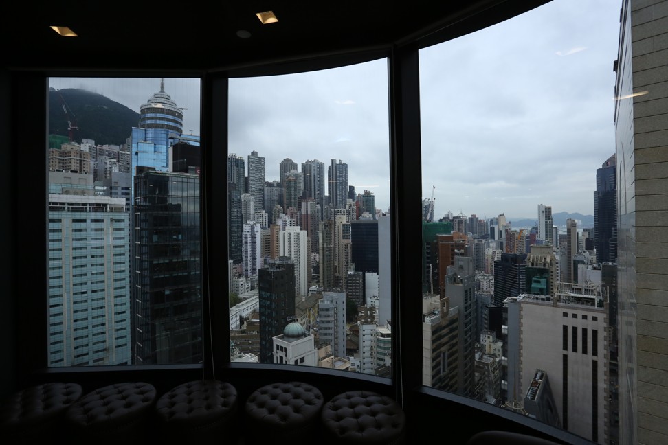 Bar De Luxe looks out over Central. Photo: Jonathan Wong