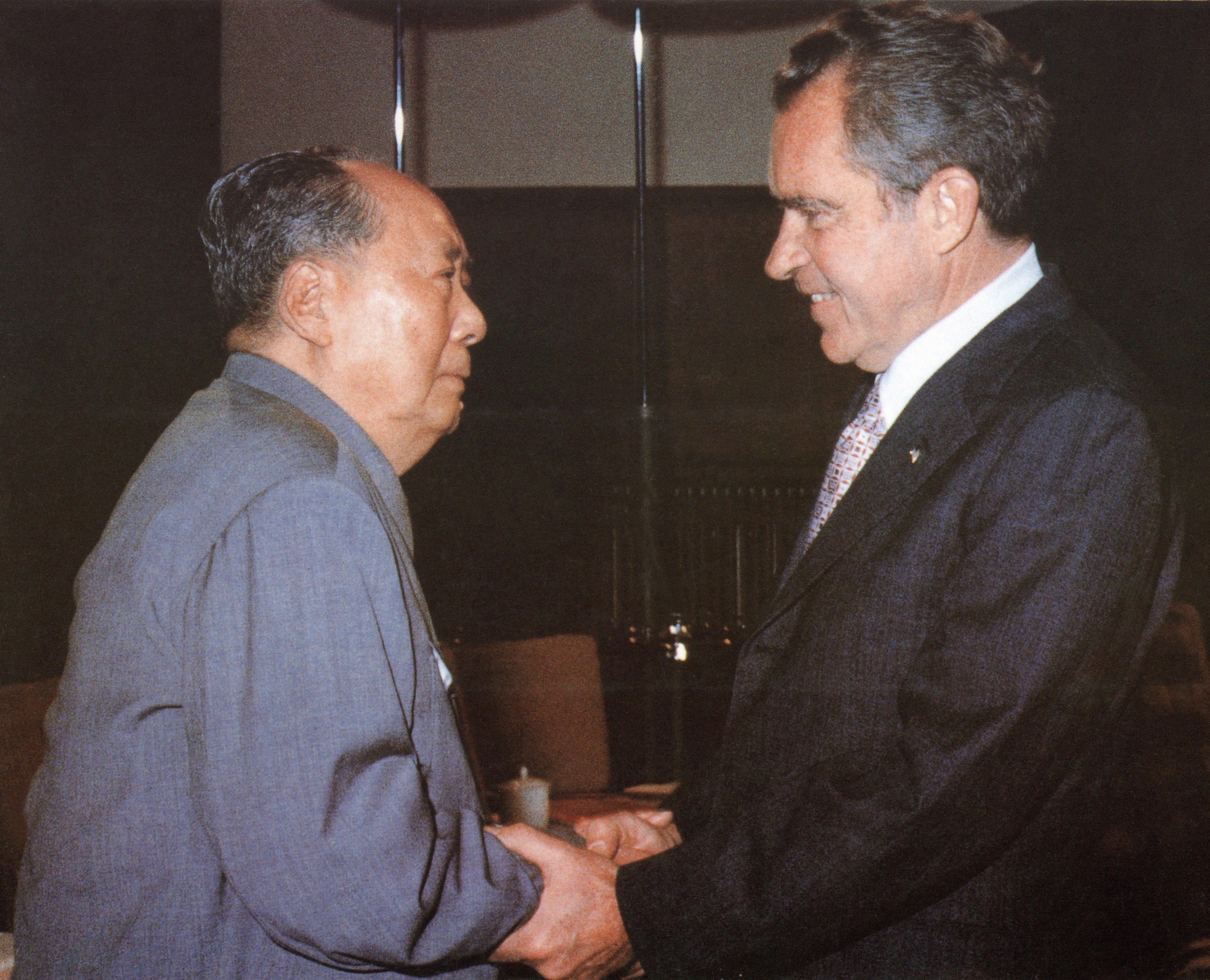 Mao Zedong welcomes US President Richard Nixon. Michael J. Green praises Nixon as a deep geopolitical strategist in his new book about America in the Pacific. Photo: AFP
