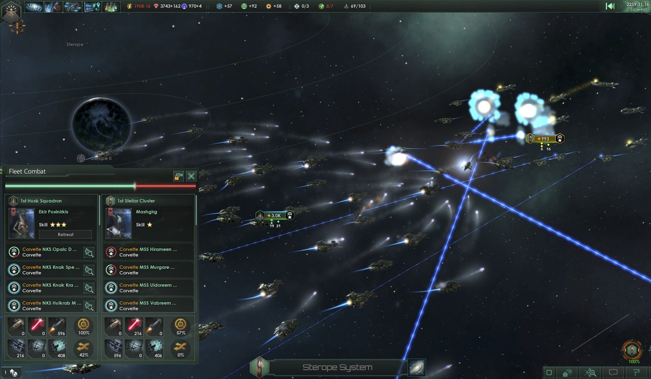A still from the game Stellaris from Swedish developer Paradox.
