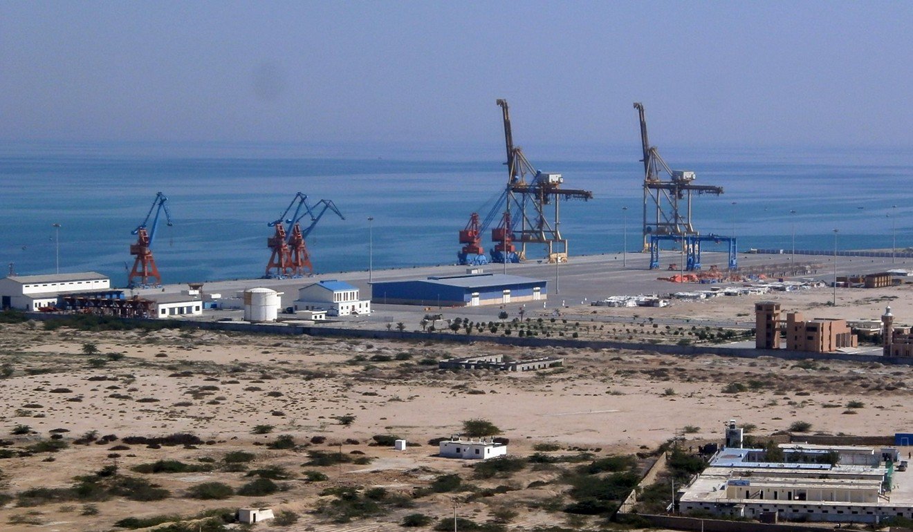 A construction site at Gwadar port in the Arabian Sea in a 2013 file photo. China’s acquisition of the port in Pakistan added to its drive to secure energy and maritime routes. Photo: AFP