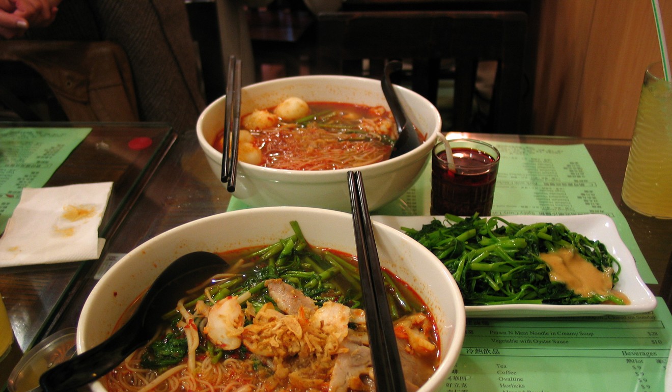 Singapore-style prawn noodles at Prawn Noodle Shop in Wan Chai. Photo: Winnie Chung