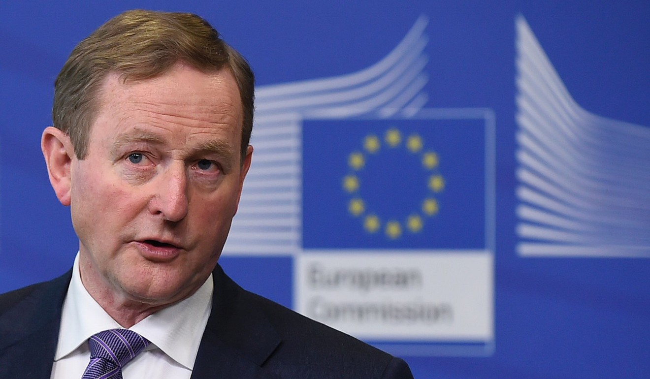 Irish Prime minister Enda Kenny speaks during a February press conference in Brussels.Photo: AFP