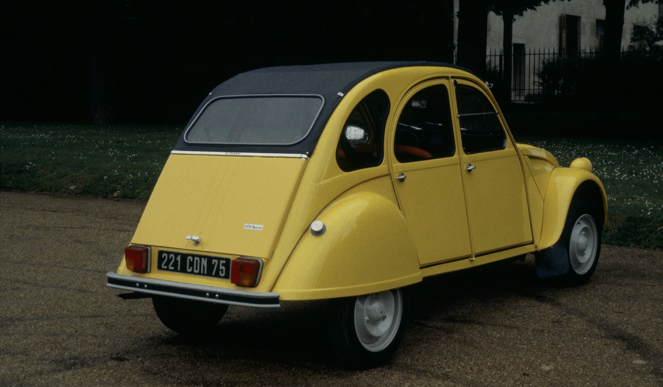 A bright yellow 'James Bond' version of the Citroen 2CV used in n For Your Eyes Only. Photo: Handout.