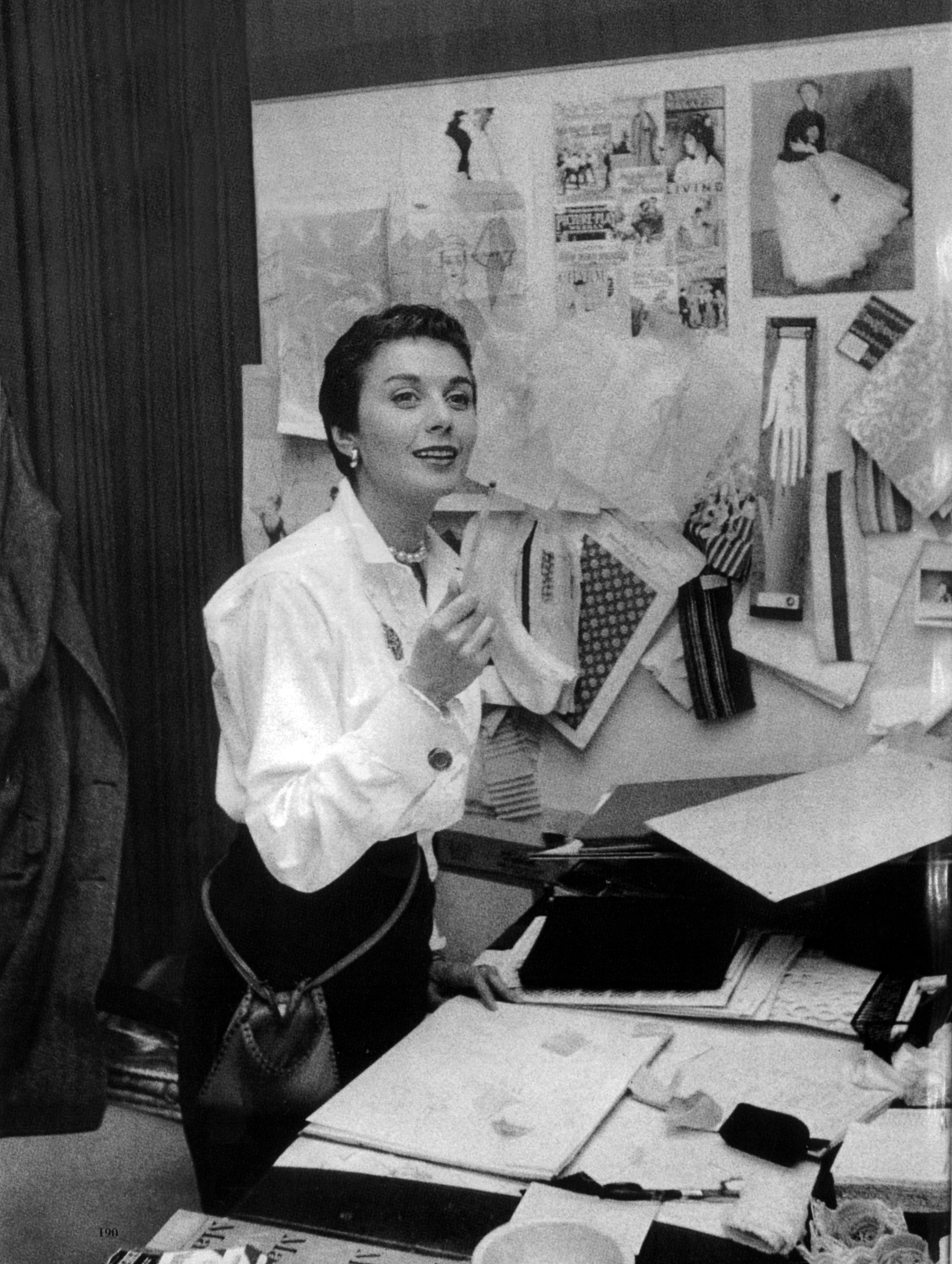 Designer Anne Klein in her studio back in her heyday. Photo: Courtesy of Anne Klein