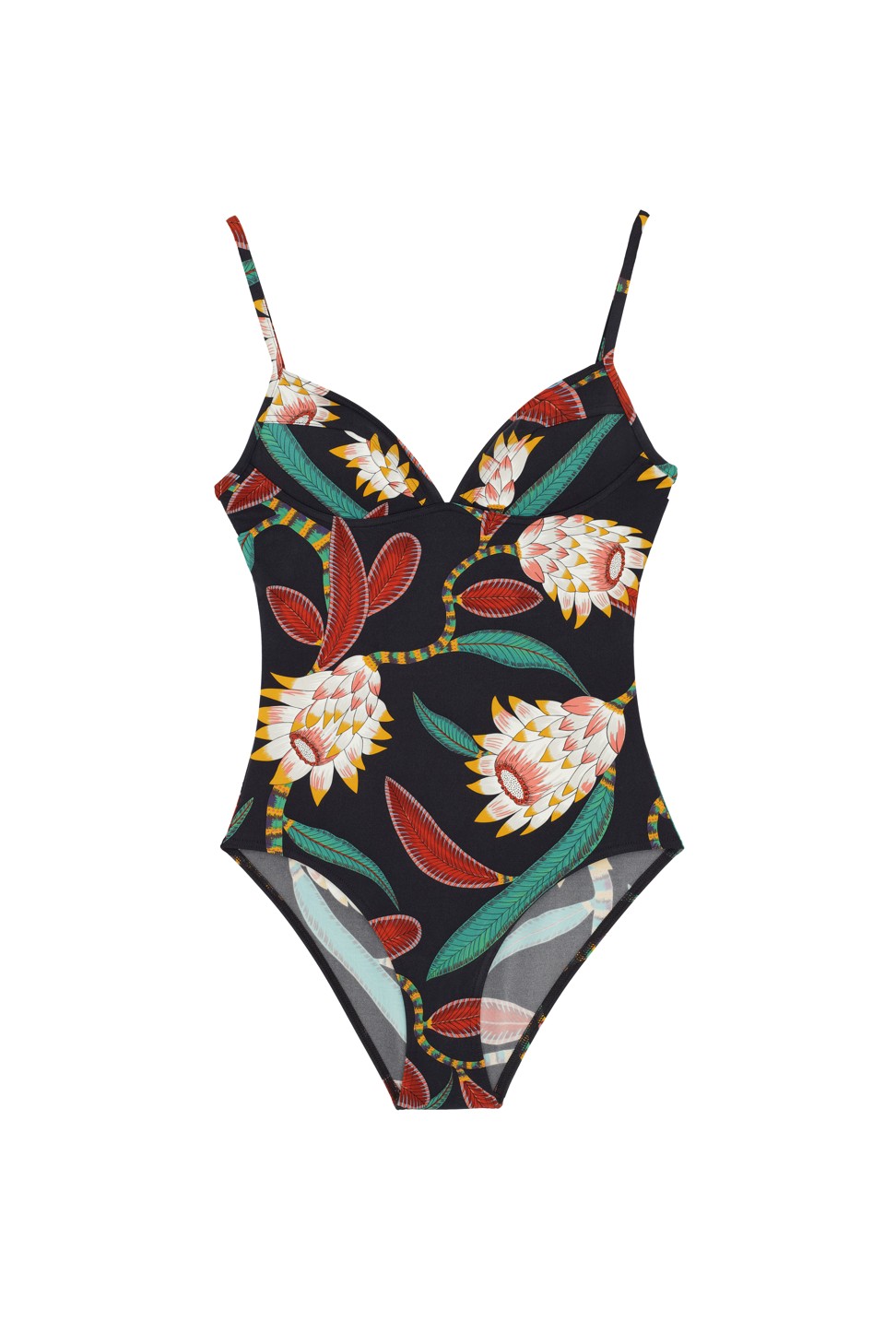 What’s good about this one-piece swimsuit is the figure-hugging silhouette that flatters any body shape, plus the exotic pattern to take the focus away from the tummy, HK$3,900