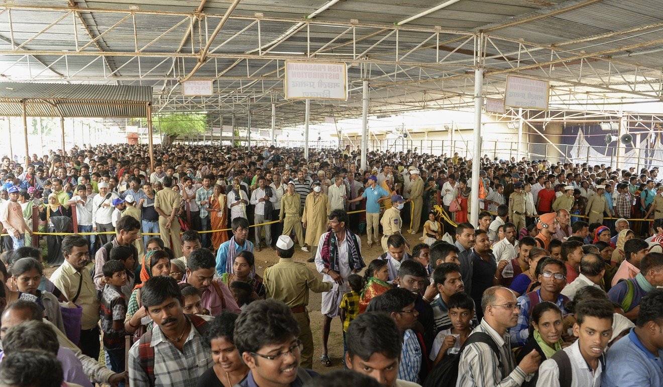 More than 5,000 people travelled from across India for the two-day festival. Photo: AFP