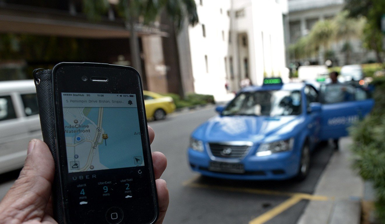 Kenneth She said that in Singapore, anyone could be a licensed Uber drivers if their cars passed certain tests, with drivers also required to undergo physical tests. Photo: Agence France-Presse